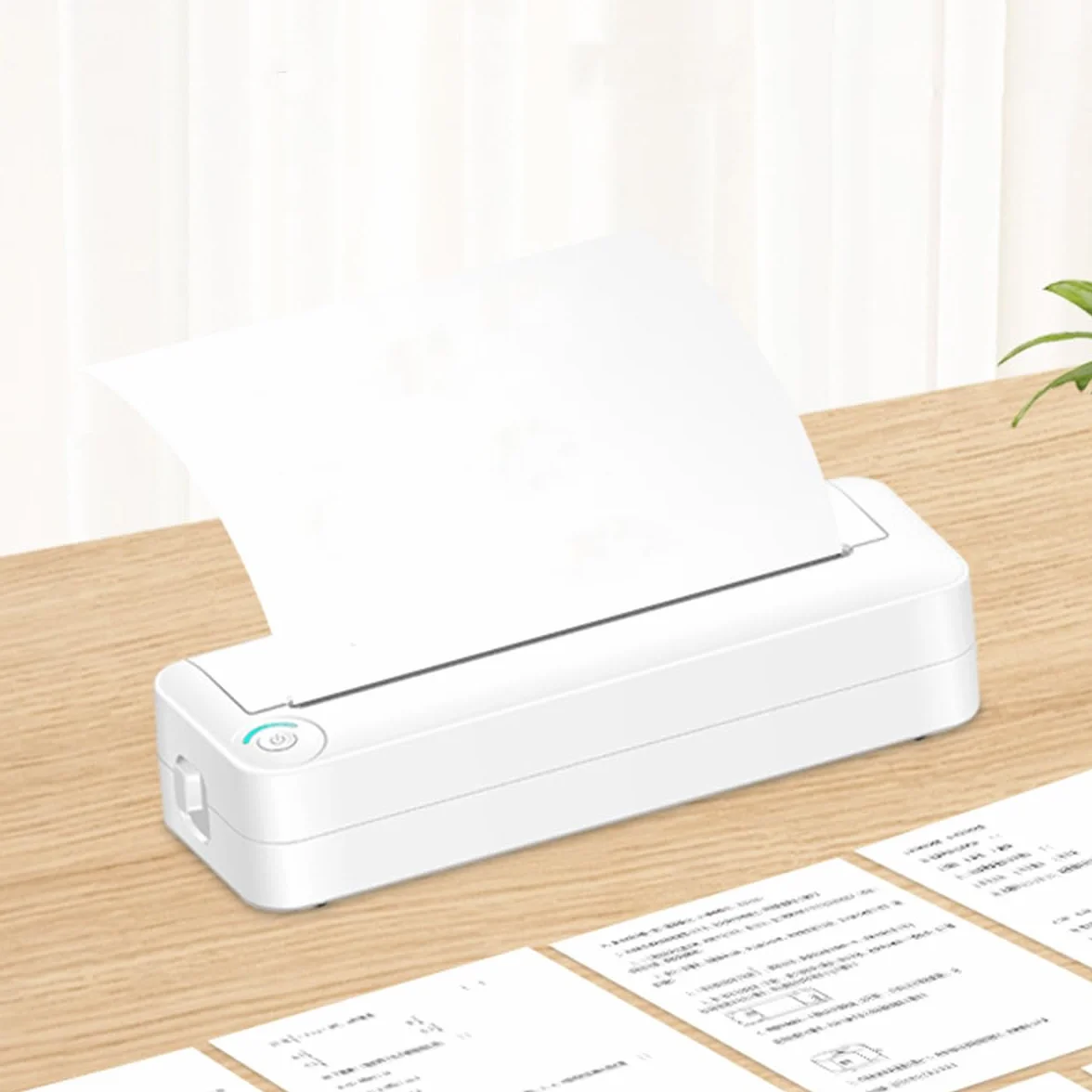 Biała drukarka termiczna bezprzewodowa przenośna drukarka dla Androida i iOS do papieru termicznego A4/4/3/2