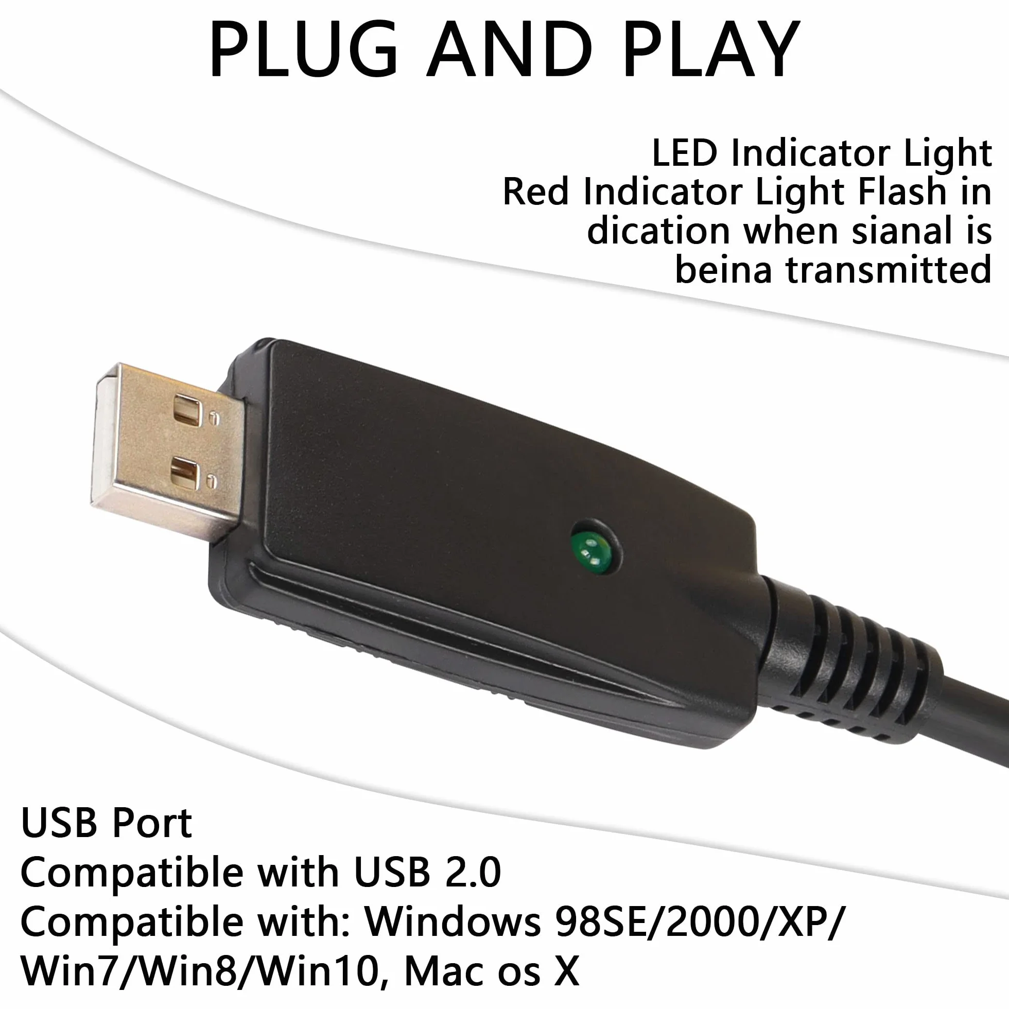 SinLoon Câble de microphone USB vers XLR 3 m USB mâle vers XLR żeński konvertisseur 3 broches Câble Audio de Studio pour instruments d'enregistrement de chant karaoké lub mikrofonów