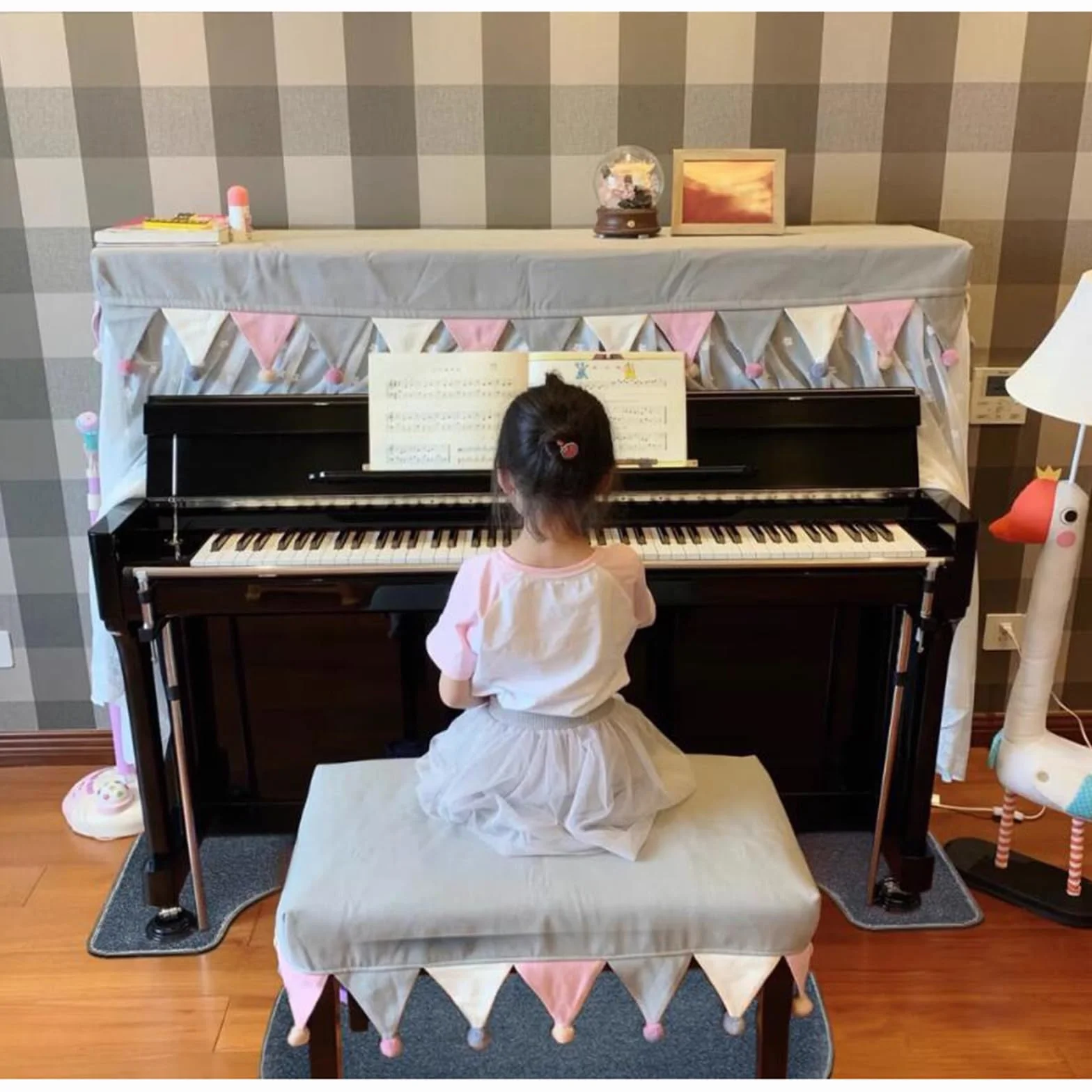 Soundproof Rug For Piano, Non-Slip, Studio Room Acoustic Pad, Upgraded Dampening Carpet, Soundproof Floor Mat For Upright Pianos, Apartments, Includes Stool Pads