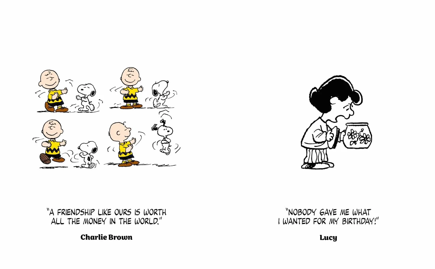 Official Peanuts: The World According to Snoopy: ALL NEW, a gift book of iconic quotes from the comic strips, celebrating 75 years of Peanuts!