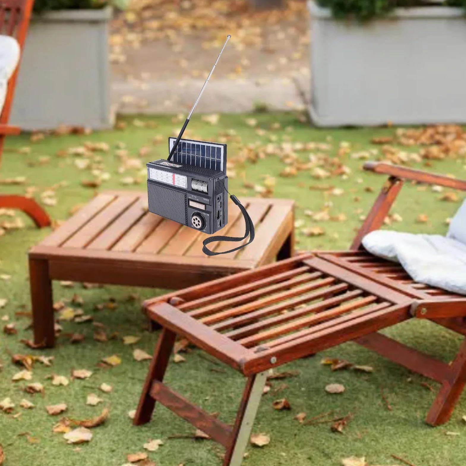 Gugxiom Solarne Radio Bluetooth, Przenośne Radio AM FM SW z Panelem Słonecznym, Akumulatorowy Głośnik Zewnętrzny na Kemping, Obsługa Odtwarzania Kart USB/TF (BLACK)