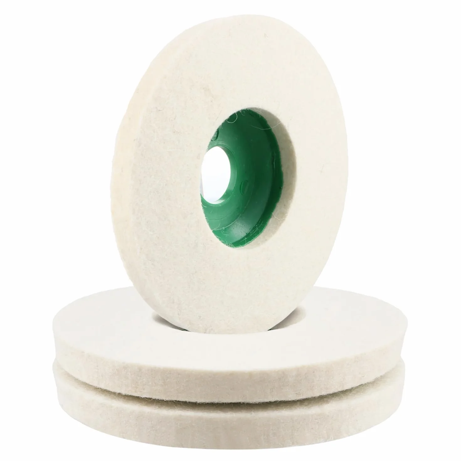 QWORK 3-częściowa tarcza polerska z filcu 125mm, tarcza polerska z filcu wełnianego, tarcze polerskie do szlifierek podwójnych, do polerowania metalu, stali nierdzewnej, drewna, kamienia