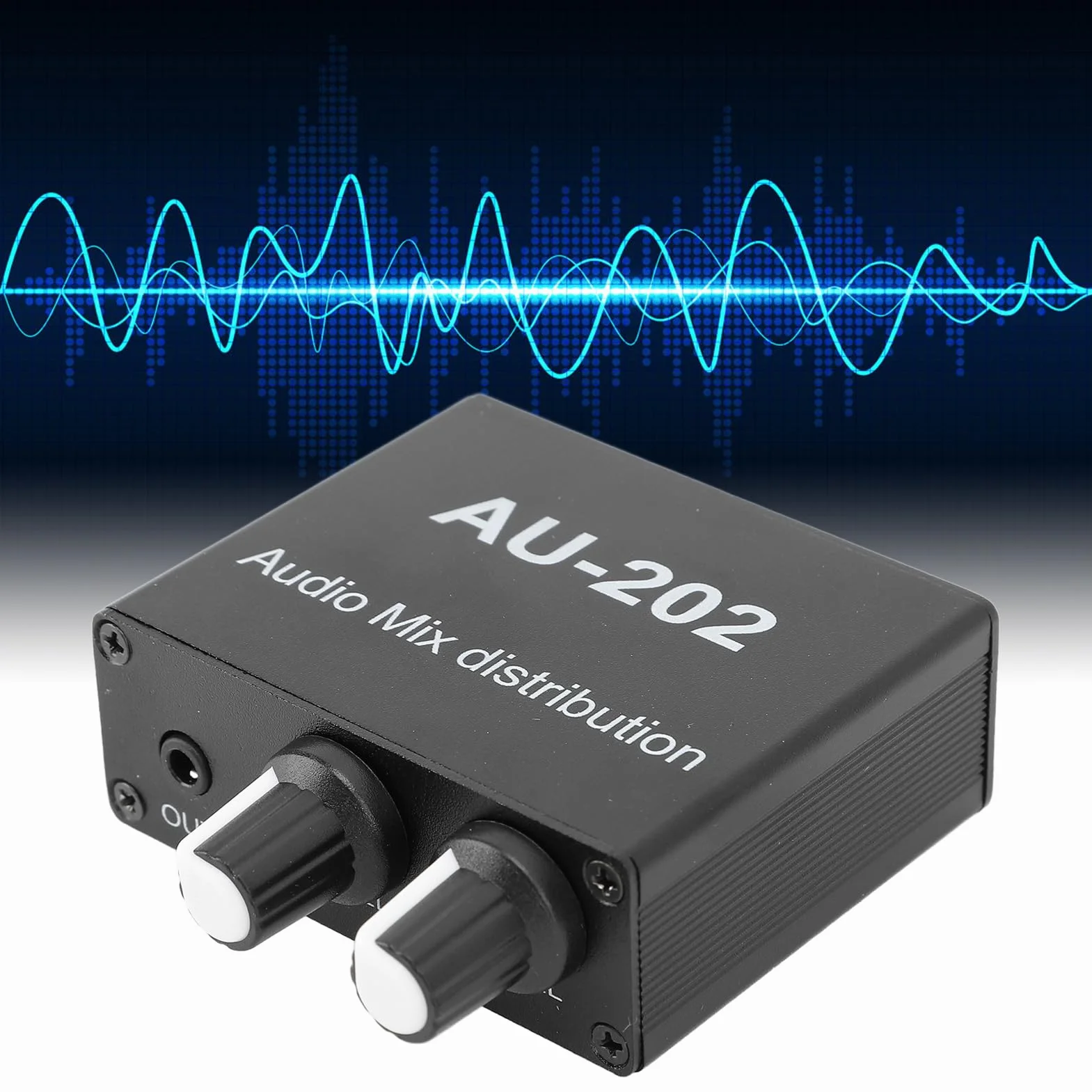 2-Kana?owy Mikser Stereo headphone mixer 2 Wej?cia i 2 Wyj?cia, Niezale?na Regulacja G?o?no?ci, Niski Poziom Szumów, Ma?y Mikser D?wi?ku 3,5 mm do S?uchawek, DC 5-4V Mezcladores sin alimentación