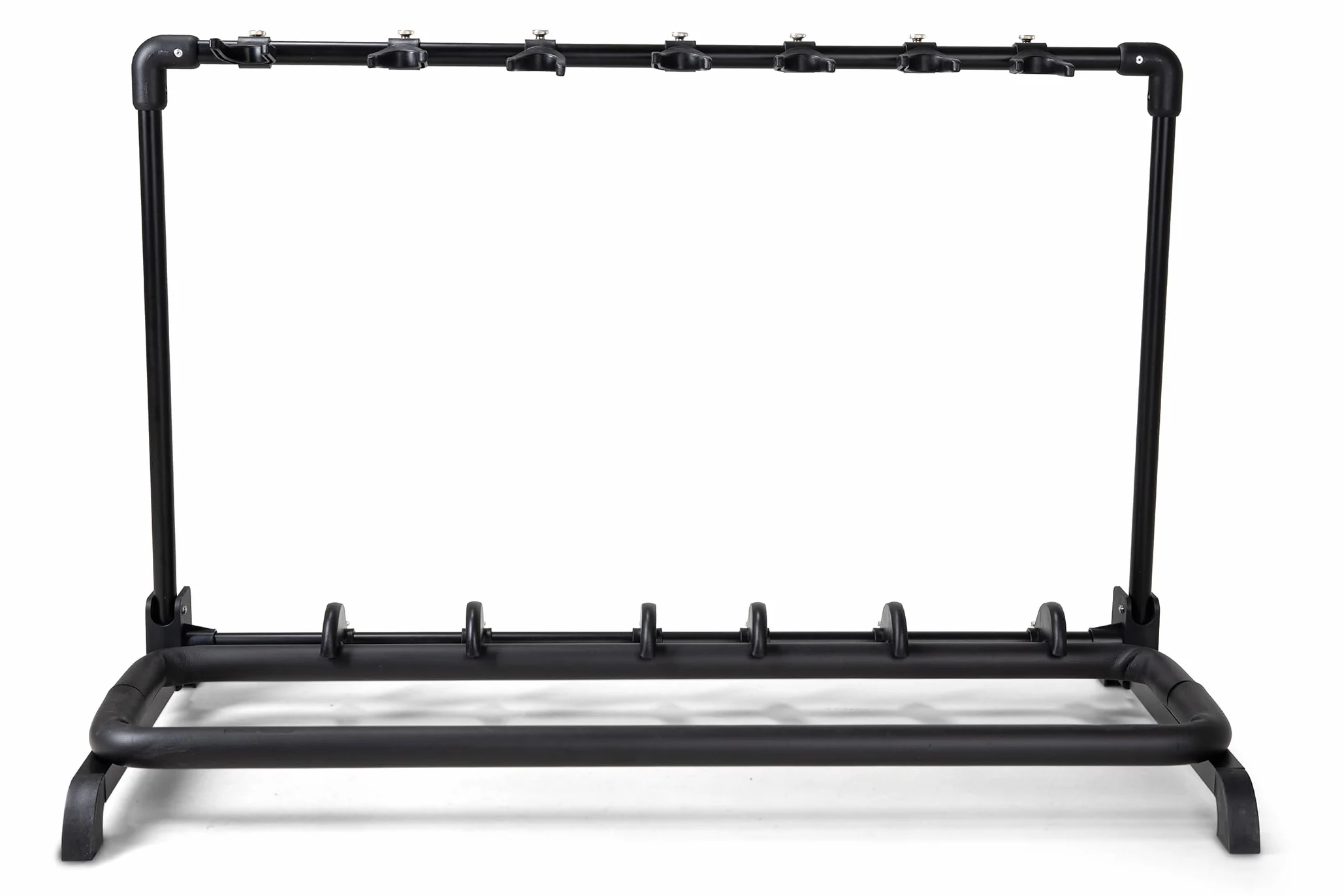 GEWA stojak na gitary Multi-stojak - na 7 instrumentów - regulowany - również do gitar Roundback, czarny, GS-107B