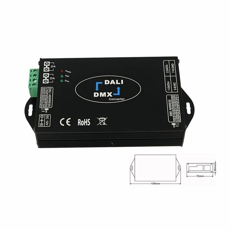 LEDLUX DD5577 konwerter sygnału DMX-DALI 12V 24V 36V 48V