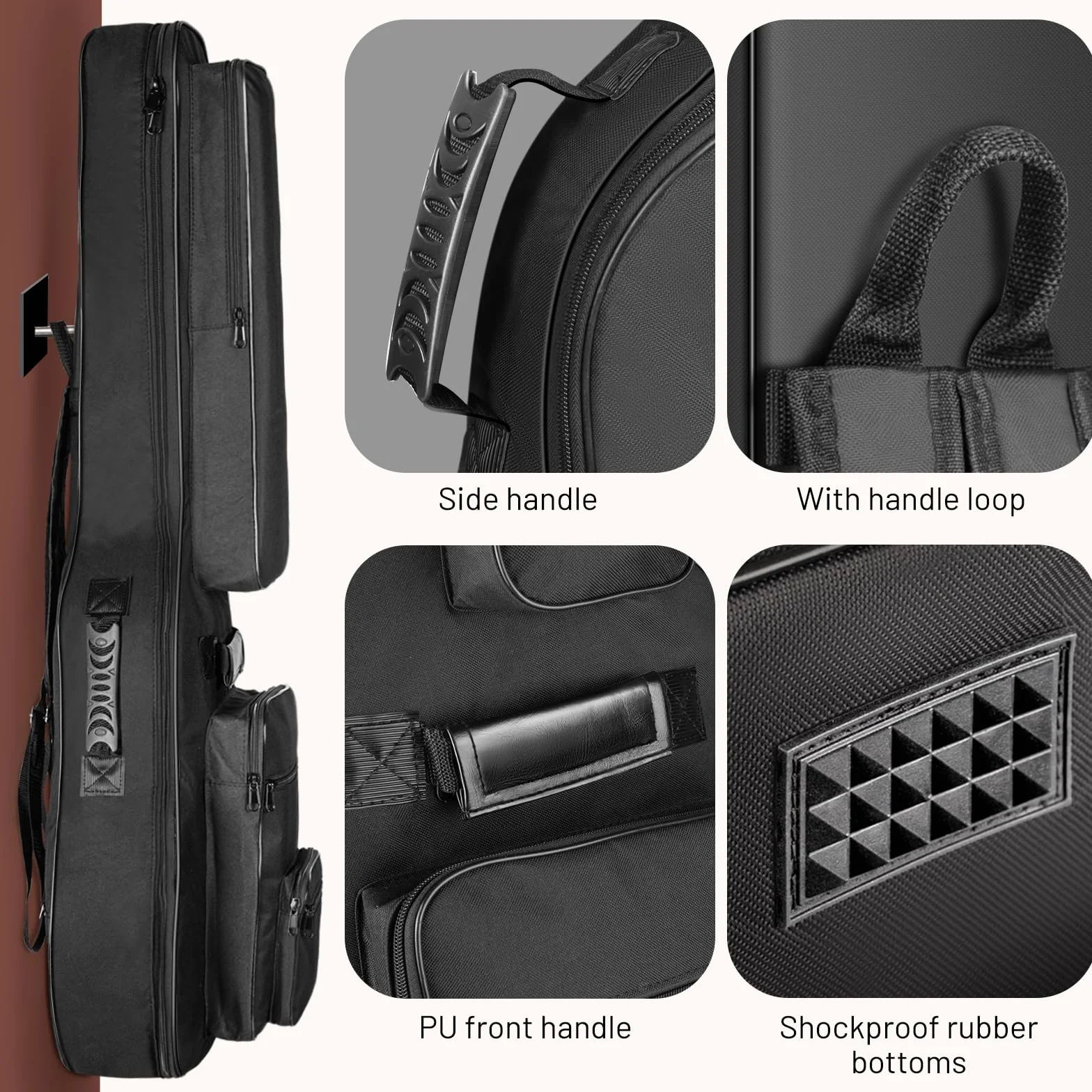 Cahaya Gig Bag Oxford Torba na Gitarę, Czarny, 111 x 12 x 43 cm