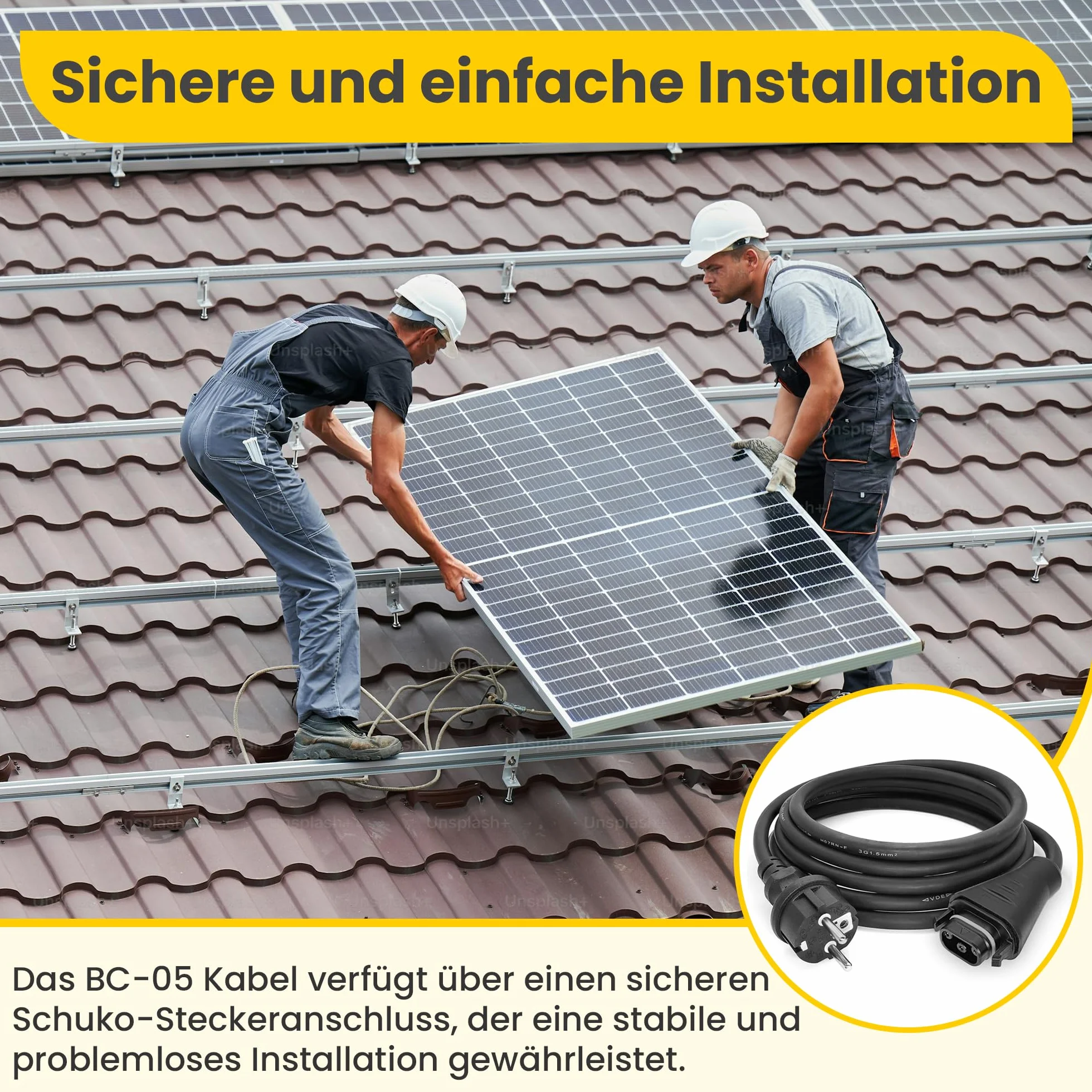 Offgridtec 5M Bc-05 Kabel Połączeniowy Z Wtyczką Żeńską Na Schuko, 3 X 1,5 Mm², Do Mikroinwerterów Serii Hms, Odporny Na Warunki Atmosferyczne, Niezawodny Przesył Energii Na Zewnątrz