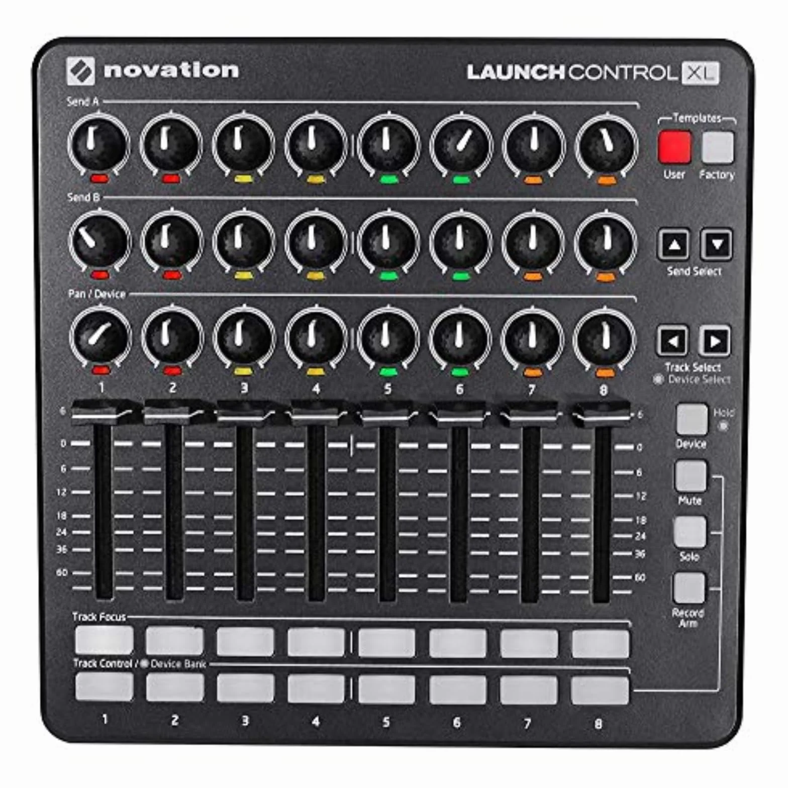 Novation Launch Control XL MKII Kontroler USB MIDI do Ableton Live z możliwością przypisania elementów sterujących