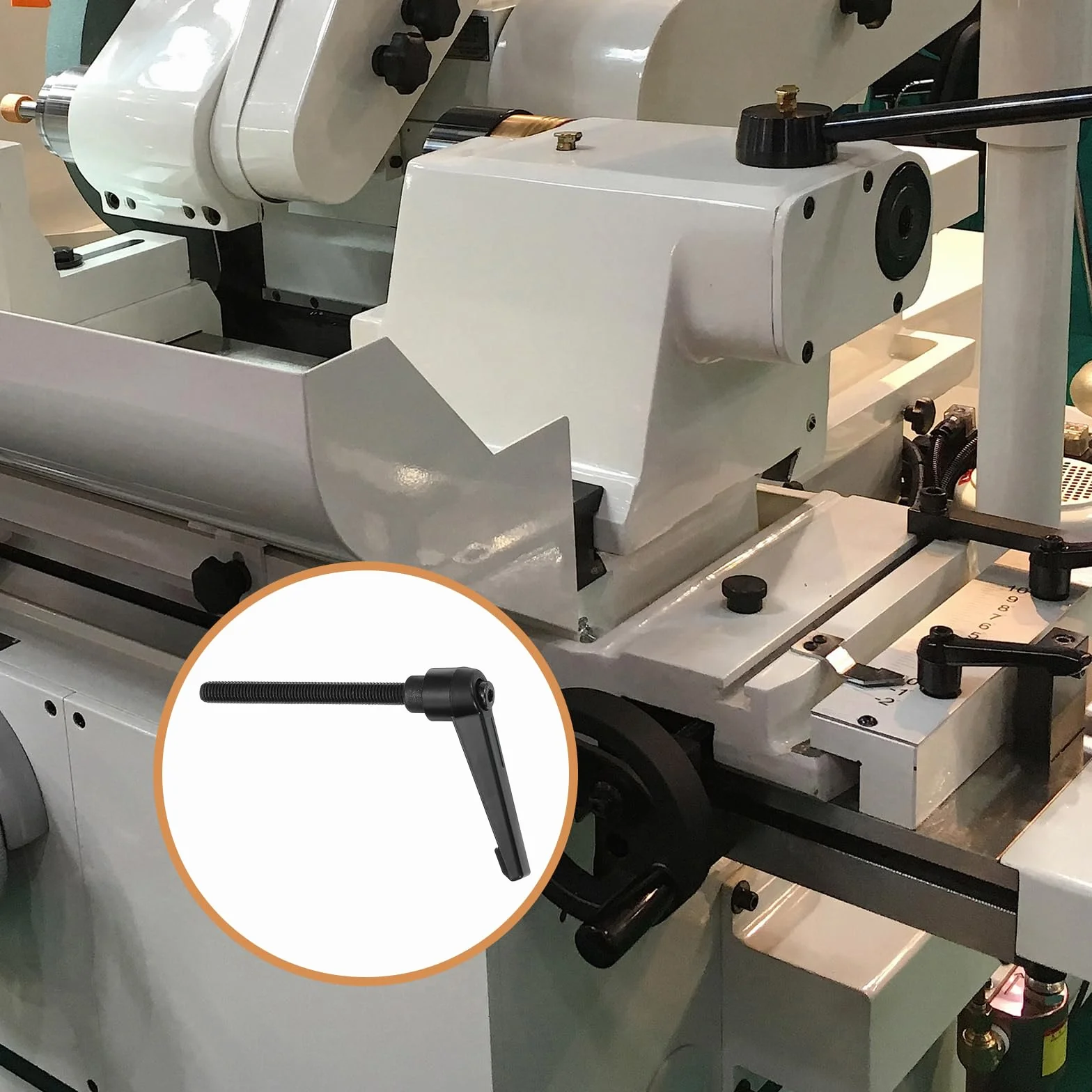 QUARKZMAN M8 x 80 mm regulowany uchwyt mocujący męski przycisk grzechotki zwalniający dźwignia blokująca, regulowana metalowa rączka do tokarki maszyn, czarna