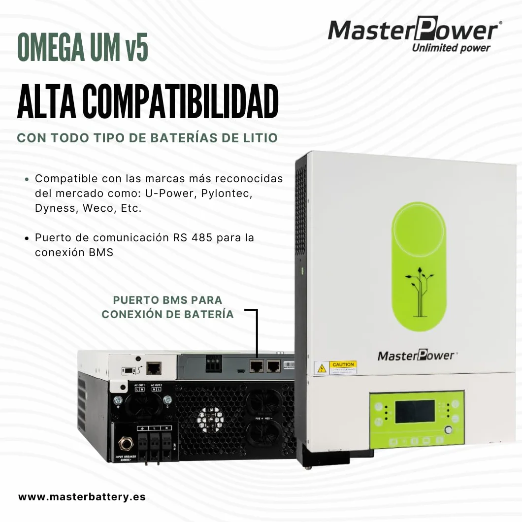 Master Power UM-V5 4000 W 24 V MPPT 120A do 5000 W, falownik hybrydowy, z podwójnym wyjściem do inteligentnego zarządzania ładowaniem + WiFi