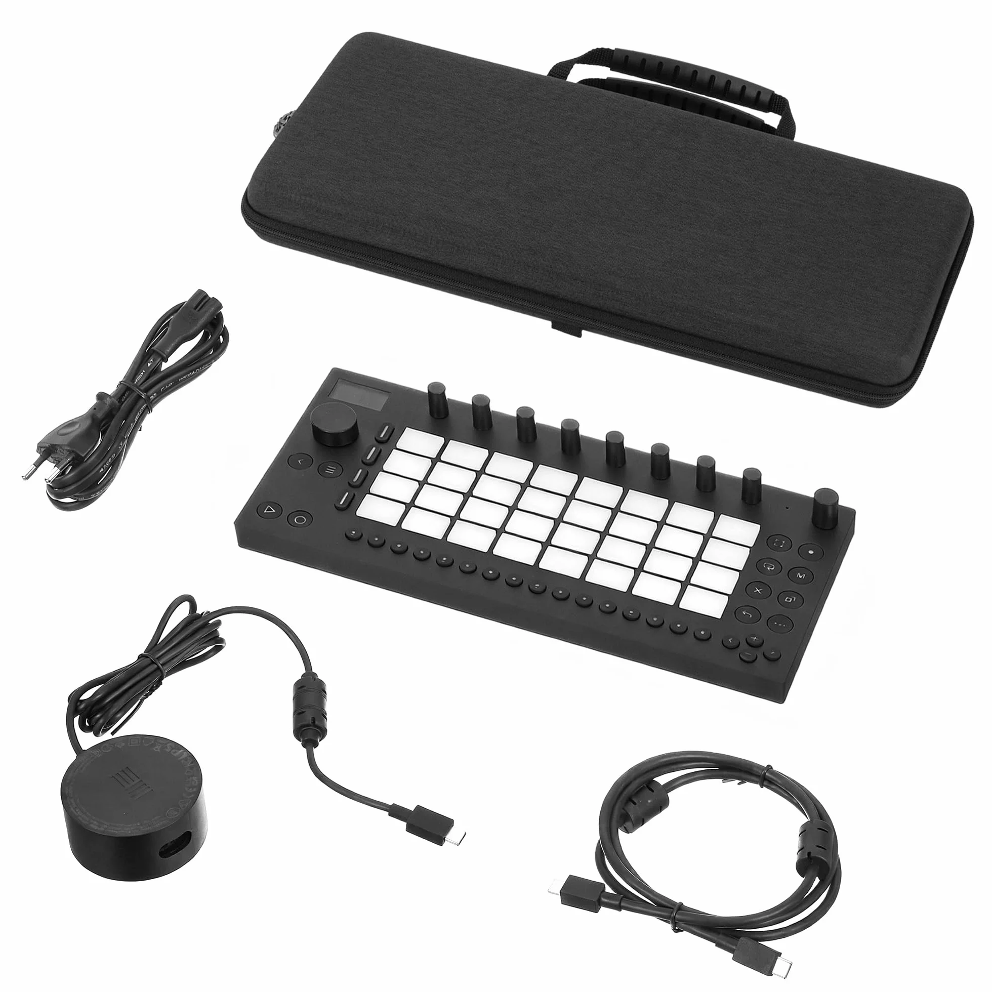 Geekria twarda walizka podróżna kompatybilna z Ableton Move, torba do przenoszenia audiosamplera (ciemnoszara)