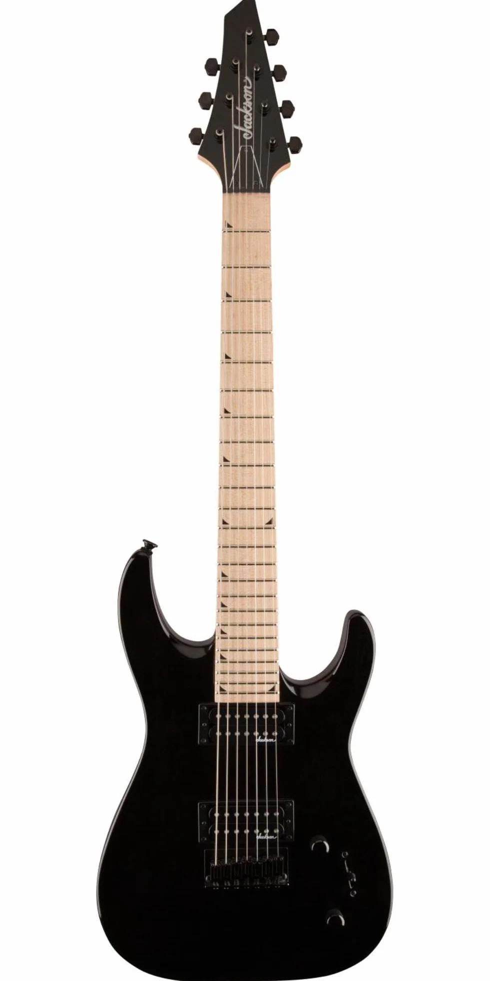 Jackson Special Edition JS22-7 DKA-M Dinky 7-strunowa gitara elektryczna, humbucker o wysokiej wydajności, 24 progi, mostek z twardym ogonem, czarny połysk