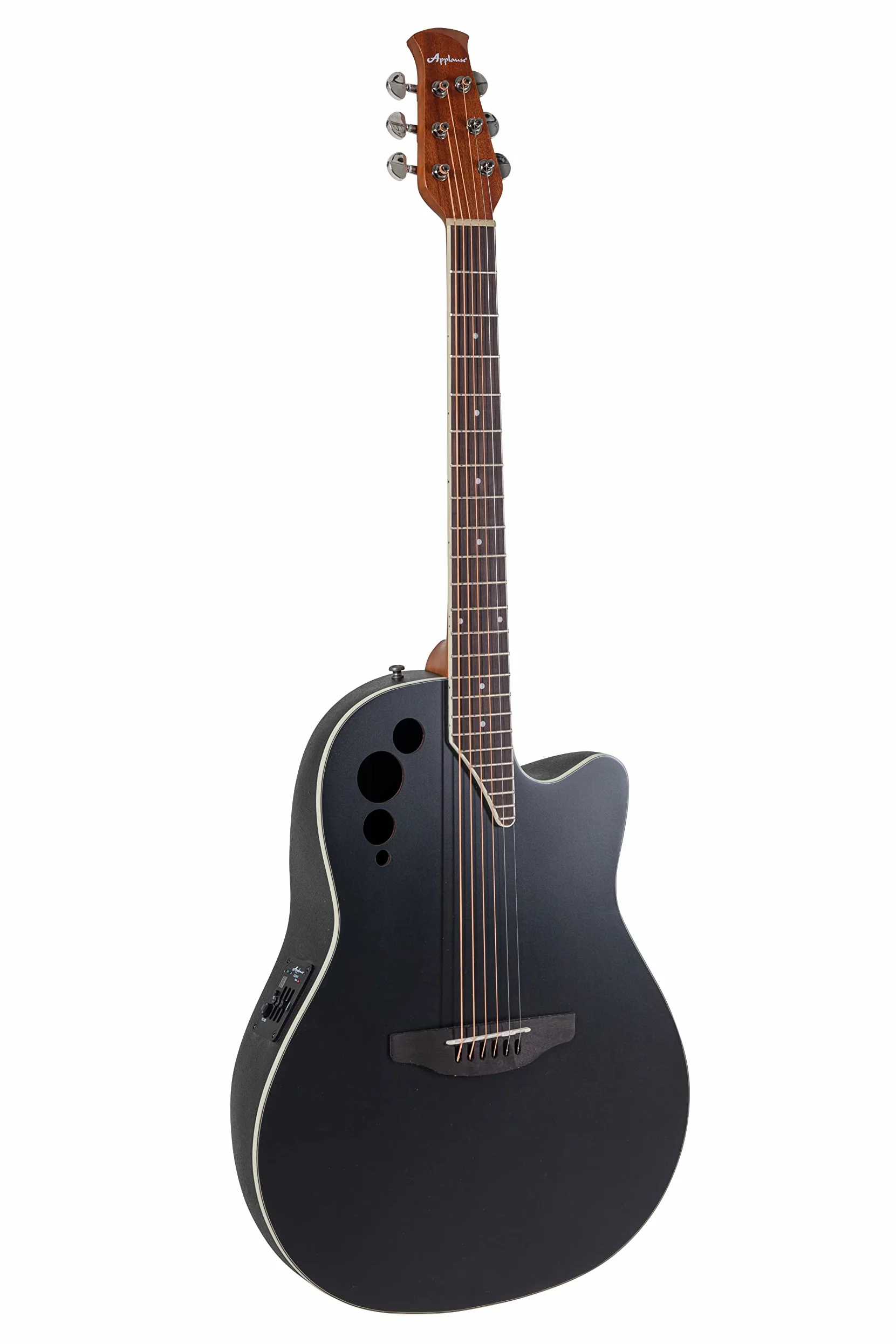 Applause E-gitara akustyczna Elite AE44 Mid Cutaway - Roundback Lyrachord Korpus Mid-Depth - AP3TP Preamp- Top Świerk - Black Satin - AE44-5S