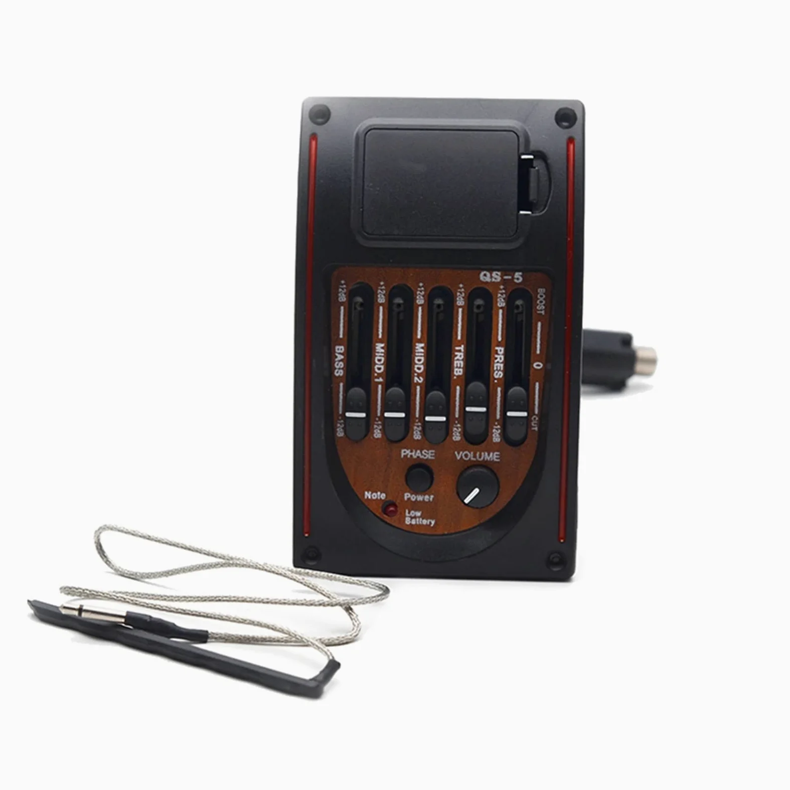 12 Zestaw 5 Pasmo Przedwzmacniacza Gitary Akustycznej Eq. Wyrównawczy Tuner Pickup Pickup Piezo Dla Klasycznej Gitary Ludowej Przetworniki gitarowe (Color : Without endpin cover)