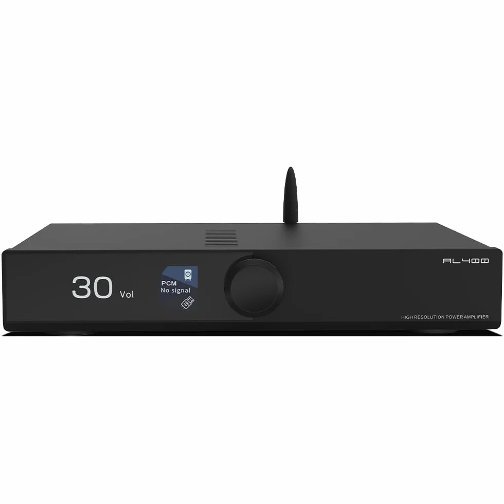SMSL AL400 DAC wzmacniacz fotograficzny,wzmacniacz mocy,układ dekodowania CA43131,4-stopniowy dolnoprzepustowy/5 trybów filtrowania,kompatybilny z kartridżami gramofonowymi MM/MC,obsługa DSD (Czarny)