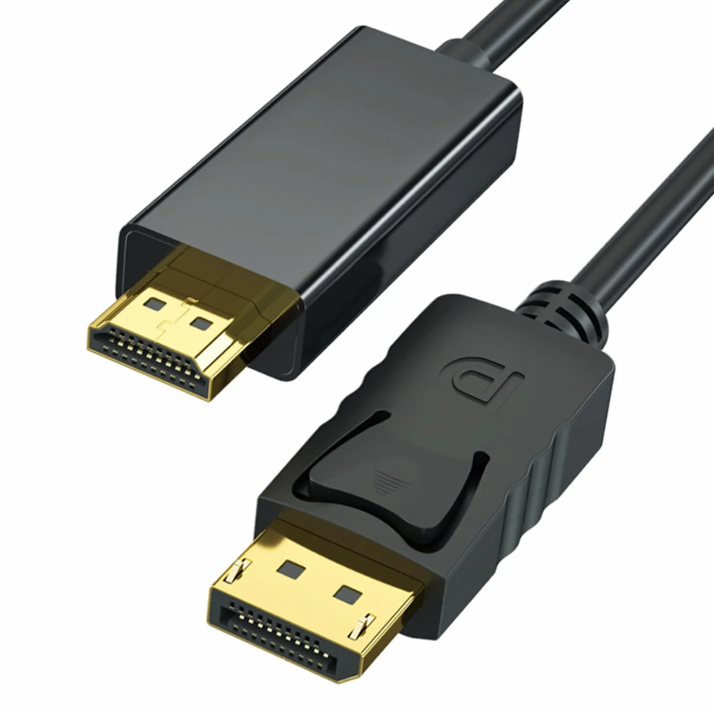 Kabel DisplayPort do HDMI 1,8 m, Adapter Kabel DP do HDMI 4K, Kabel jednokierunkowy DP 1.2 - HDMI1.4 Kompatybilny z monitorem, telewizorem, projektorem, laptopem Dell, HP i więcej
