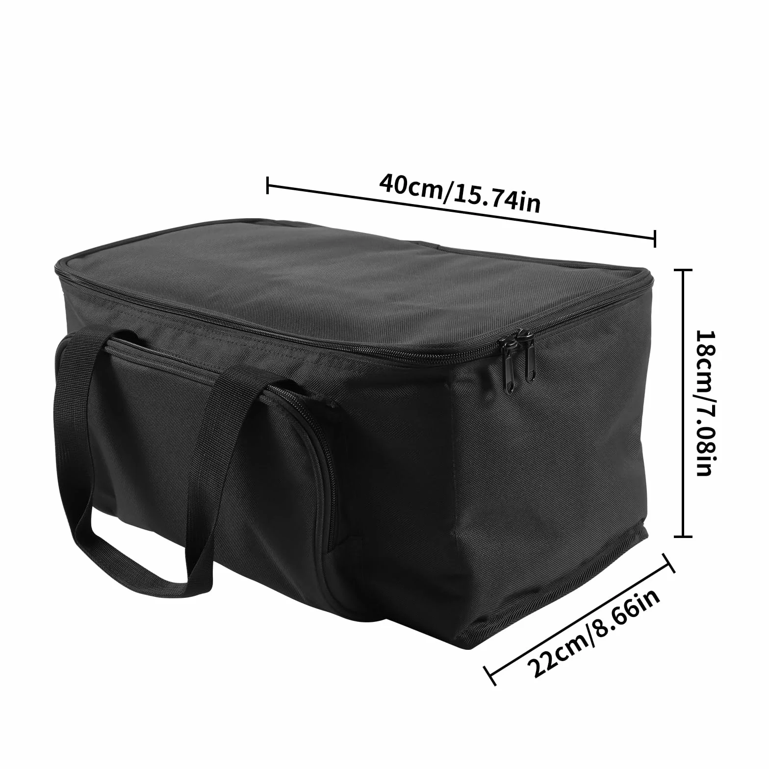 DJ Par Bag torba na 4 sztuki, 36 diod LED z dwustronnym, gładkim zamkiem błyskawicznym, antypoślizgowy spód, wodoszczelna torba z PCW z tkanego materiału Oxford
