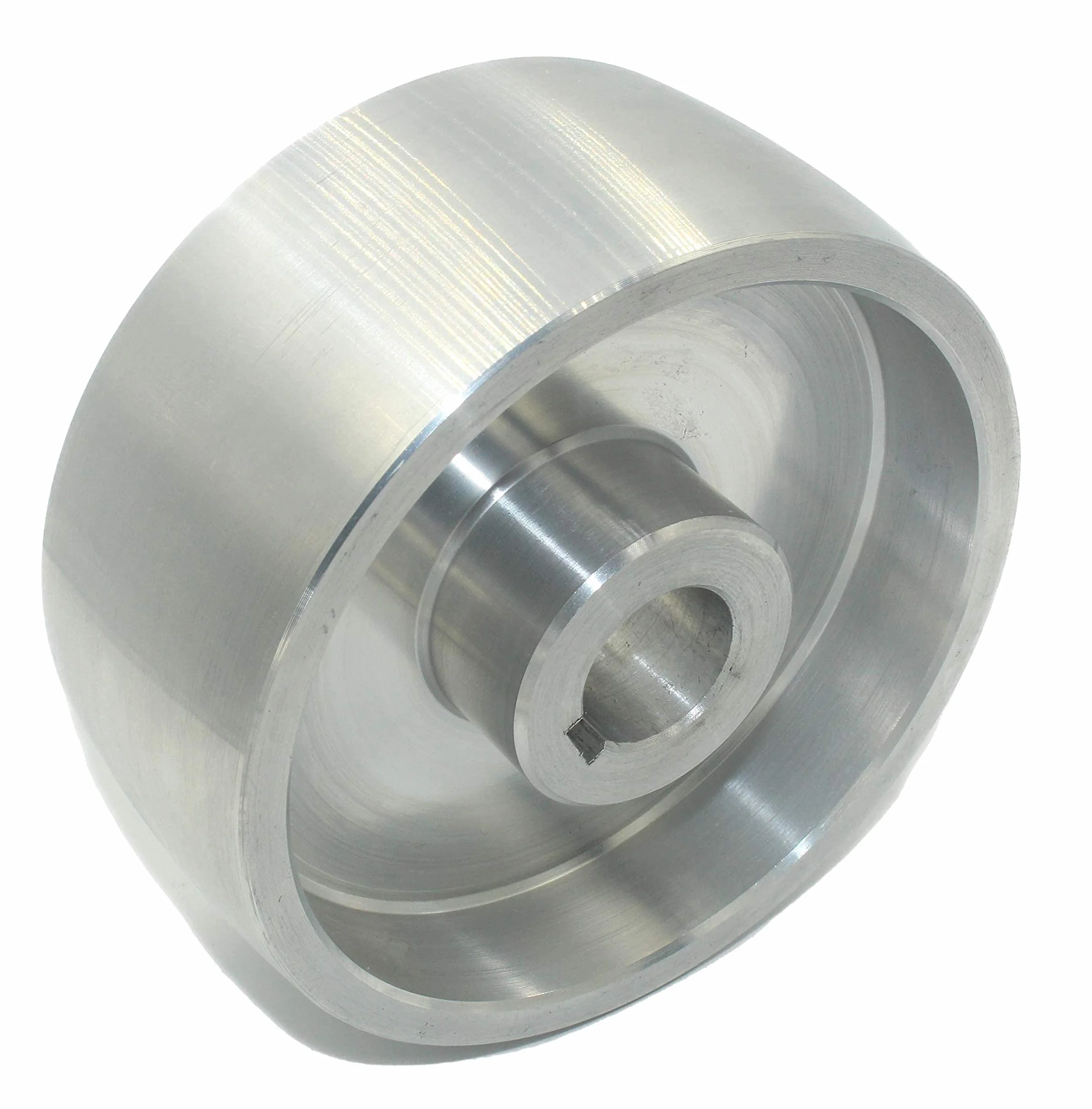 Koło napędowe do szlifierki taśmowej CNC, średnica 130 mm, szerokość 55 mm, otwór 24 mm, wyprodukowano w UE (napęd 130-24)