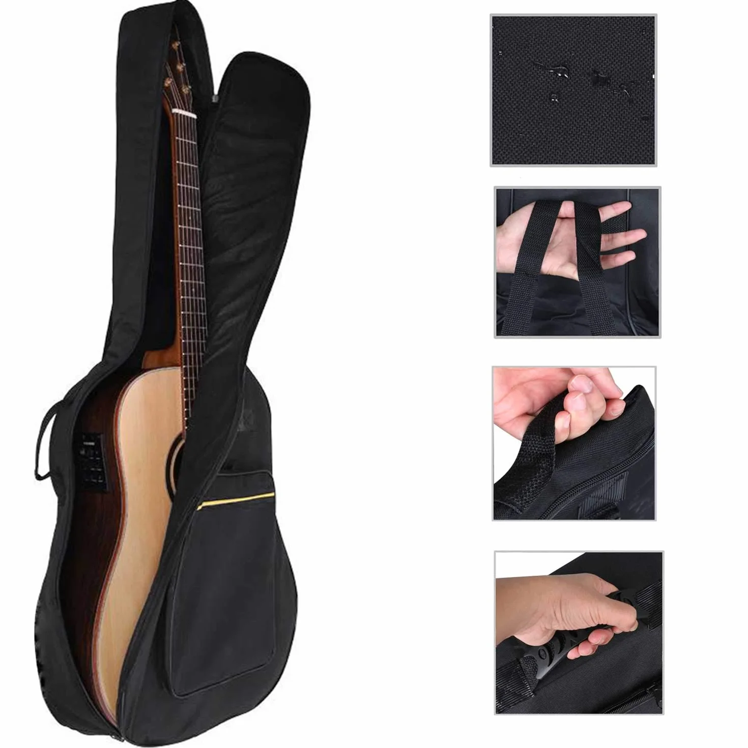 TRIXES pikowany pokrowiec na gitarę akustyczną i klasyczną 4/4