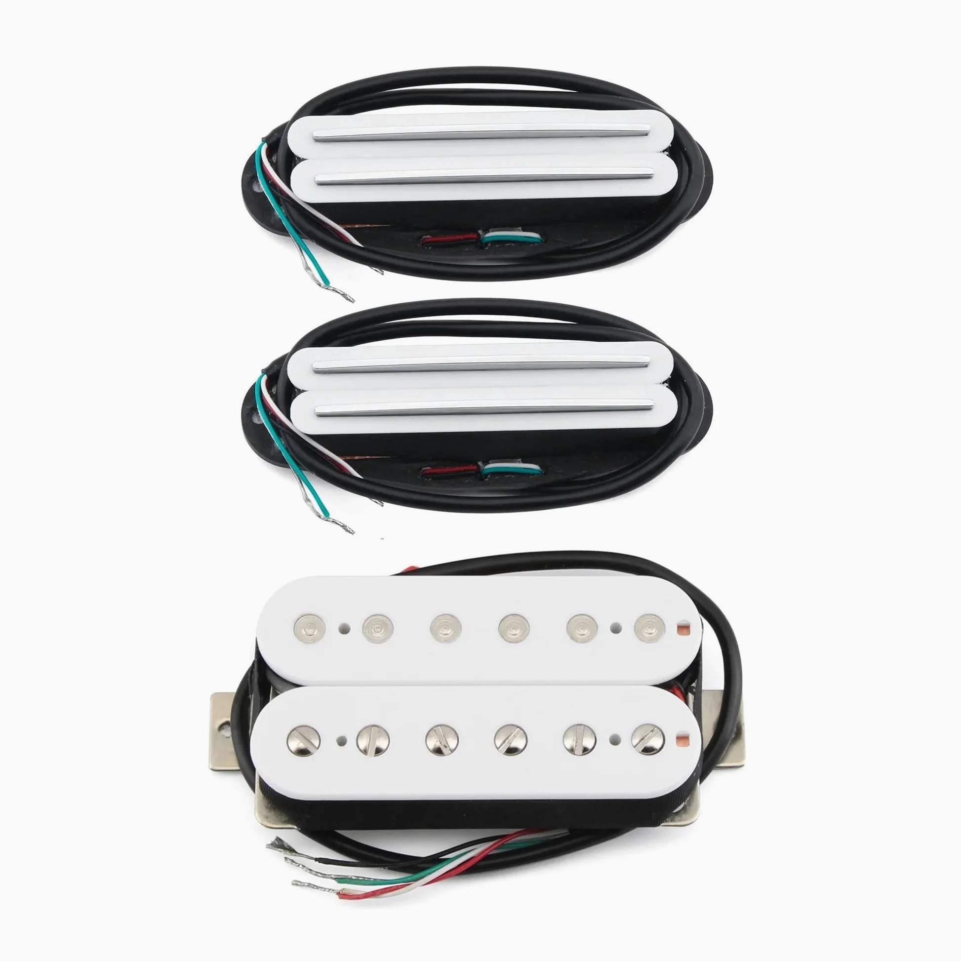 Przetwornik Gitary Elektrycznej 3 Częściowy Biały Zestaw Przetworników Alnico 5 Mini Dual Track Hue Coil Do Gitar Elektrycznych SSH HSS ST