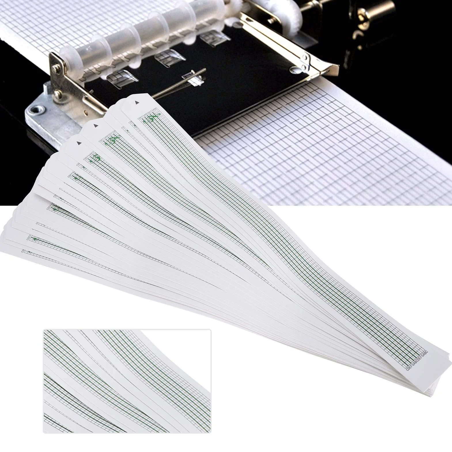30Pcs Music Box Refill Blank Paper, DIY Composition Note Hand Crank Movement Christmas Gift Professional Music Box Kit for DIY Make Your Own Music Box