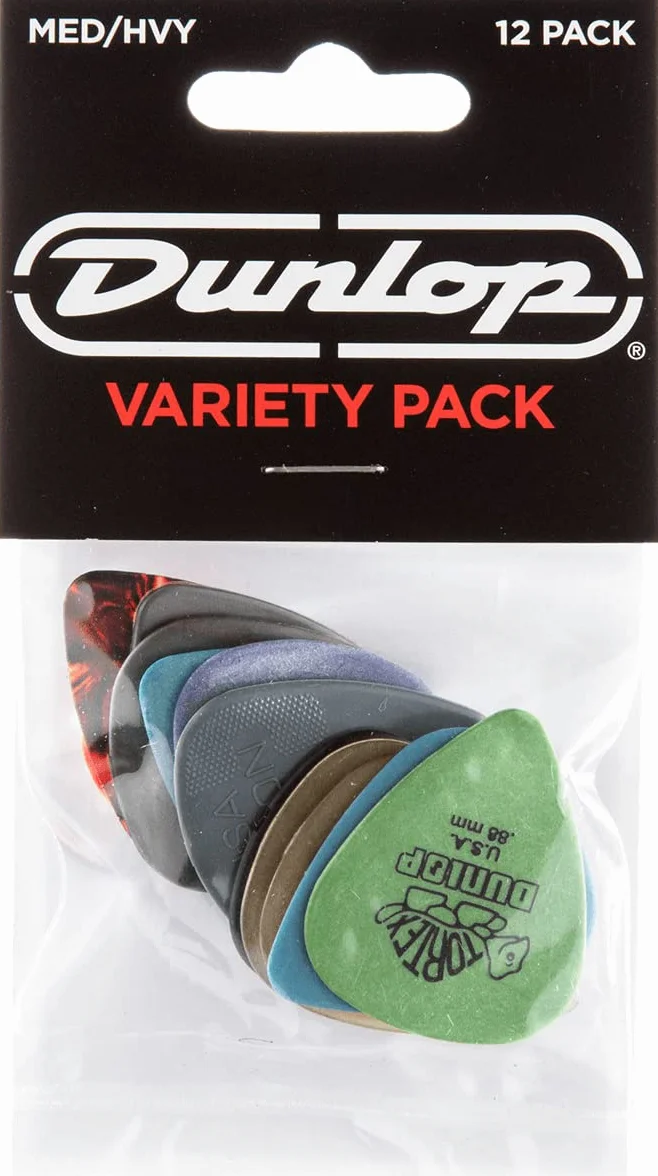 Jim Dunlop Pvp102 Kostki Gitarowe, Wielokolorowy, Średni/Ciężki