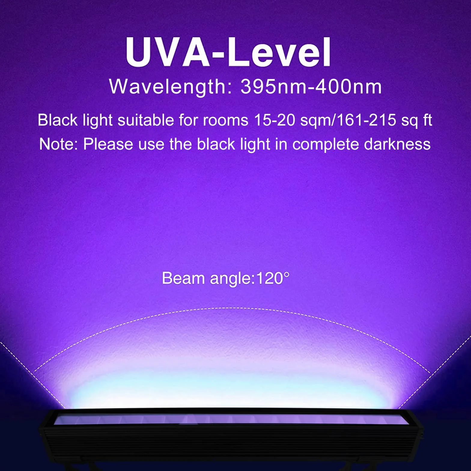 Lumiere Black UV, 2 sztuki 30W LED UV Tube, IP66 wodoodporna 64 diody LED fioletowa lampa barowa, 395-400nm zewnętrzna UV czarne światło na imprezę fluorescencyjną, imprezę neonową, farba