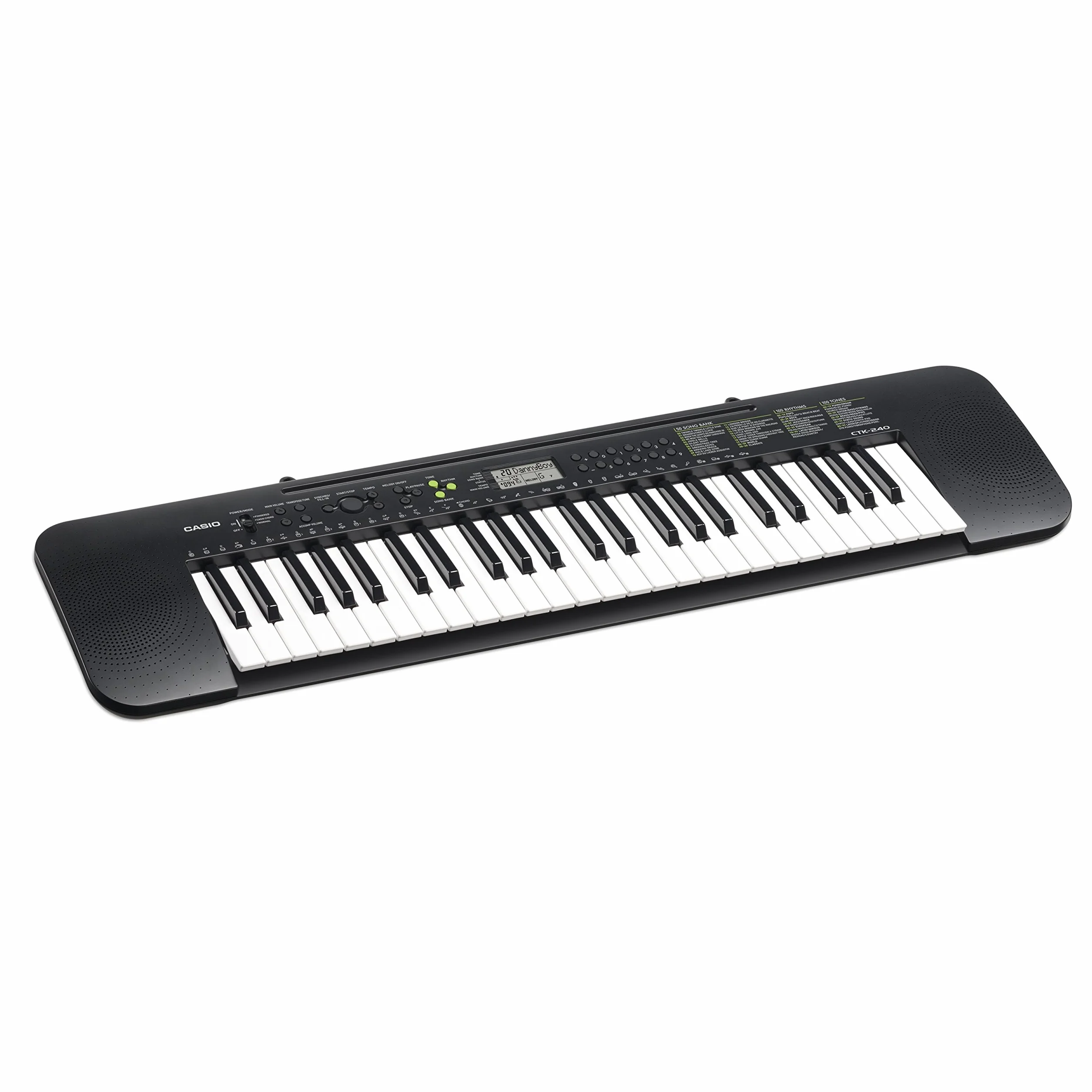 Casio CTK-240H7 - Klawiatura elektroniczna (49 klawiszy), czarna