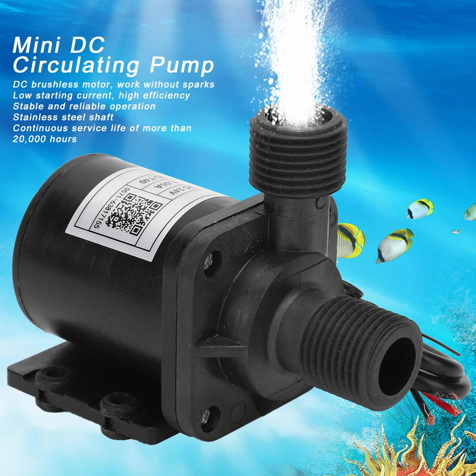 24 V mała pompa wodna, mini pompa cyrkulacyjna DC bezszczotkowy IP68 1320L/H Wodne narzędzia hydrauliczne