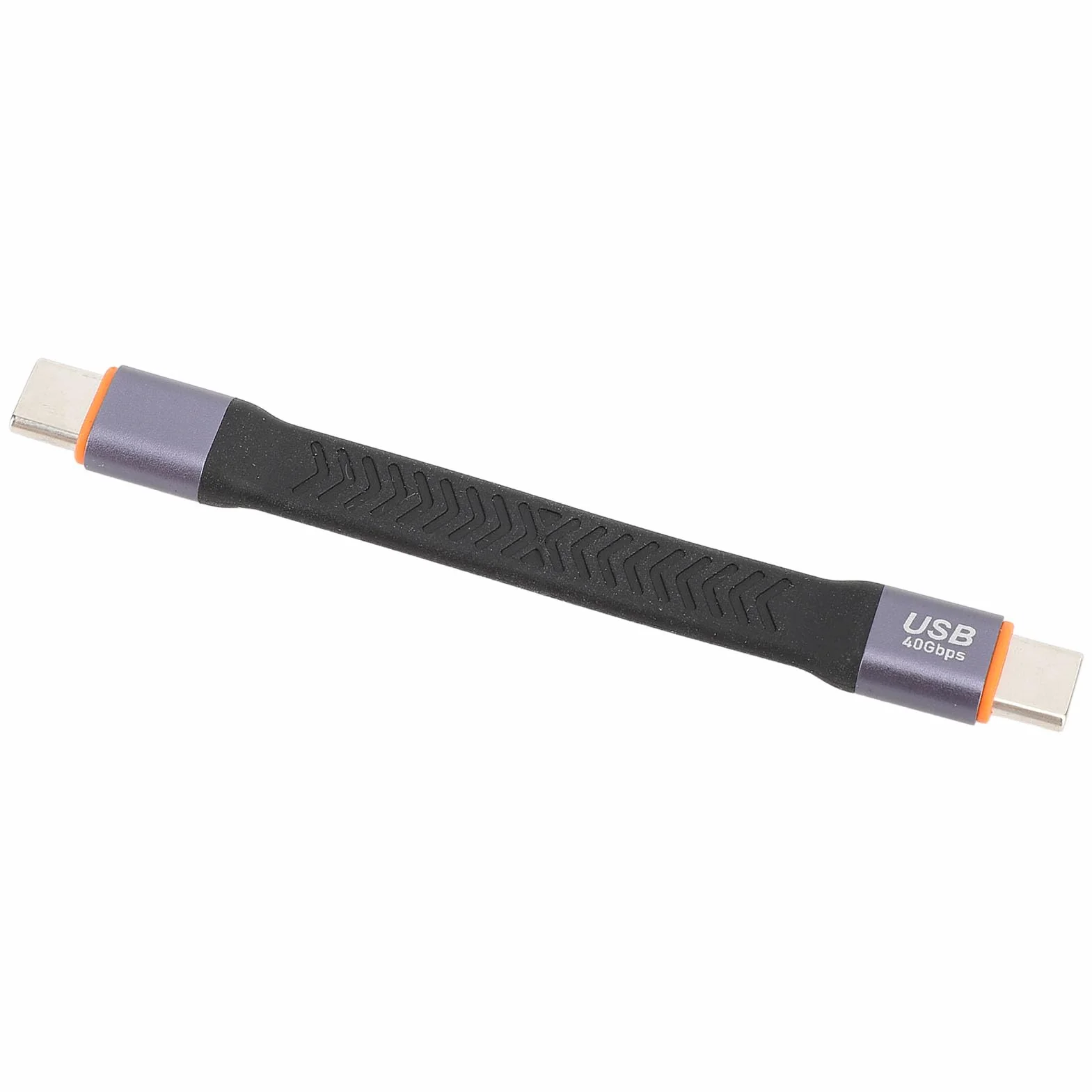 Krótki Kabel USB C 3.2 Gen 2, prędkość Przesyłania Danych 40 Gb/s, Elastyczna Konstrukcja FPC, Obudowa ze Stopu Aluminium, Funkcja Plug and Play, ze Złączem SSD, do Szybkiego