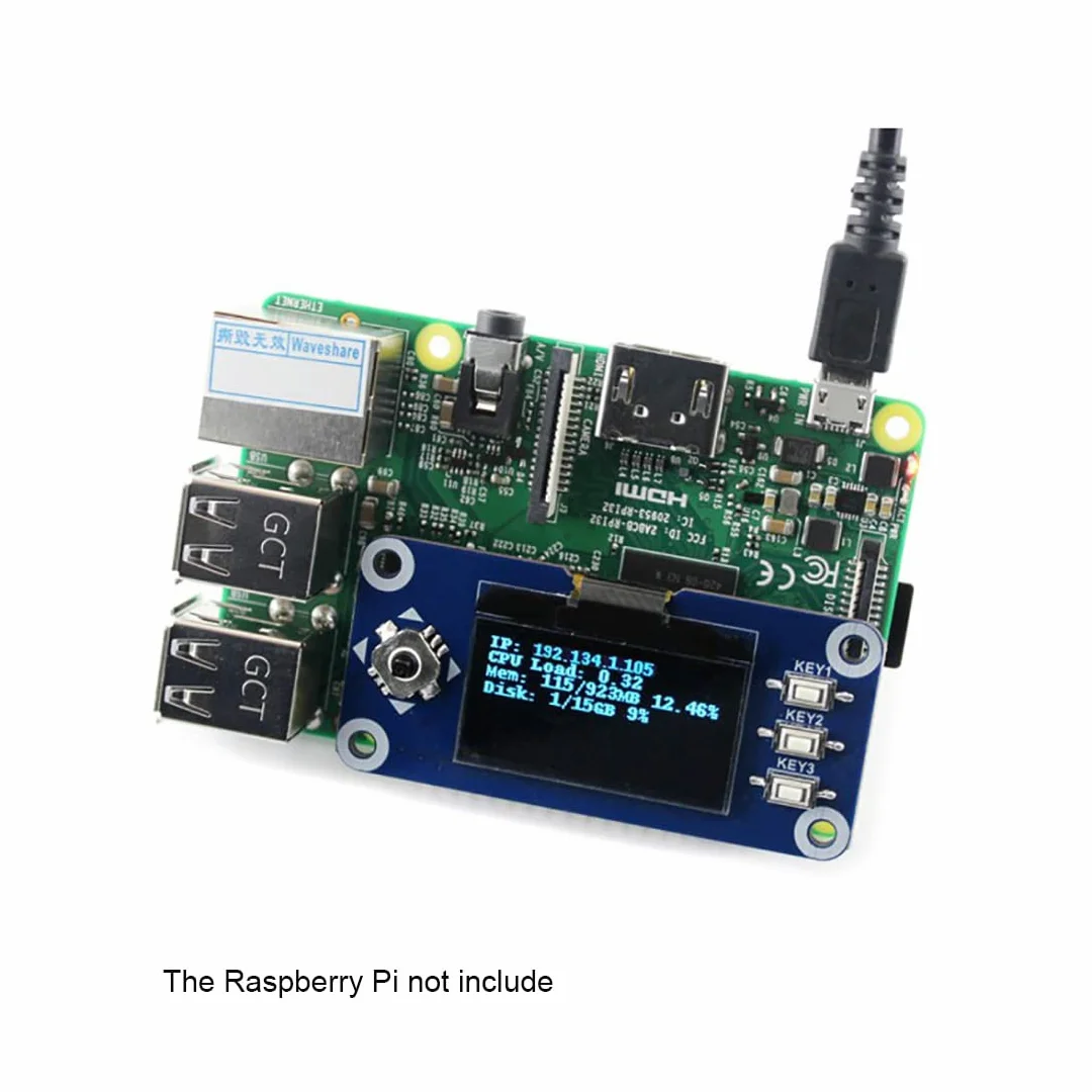 Waveshare 3.3 cm ekran OLED z SH1106 dla Raspberry Pi 4B+ 4B 3B+ 3B 2B+ Zero W WH Jetson Nano 128x64 interfejs SPI I2C