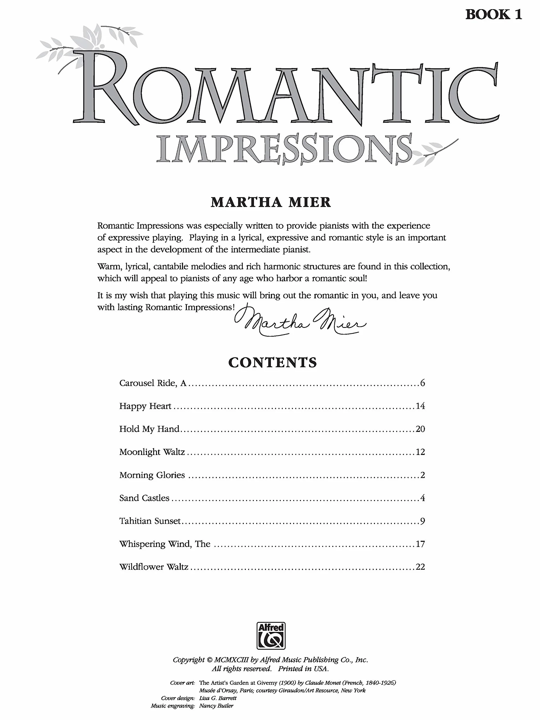 Romantic Impressions 1: 9 solos in romantic style for early intermediate to intermediate pianists