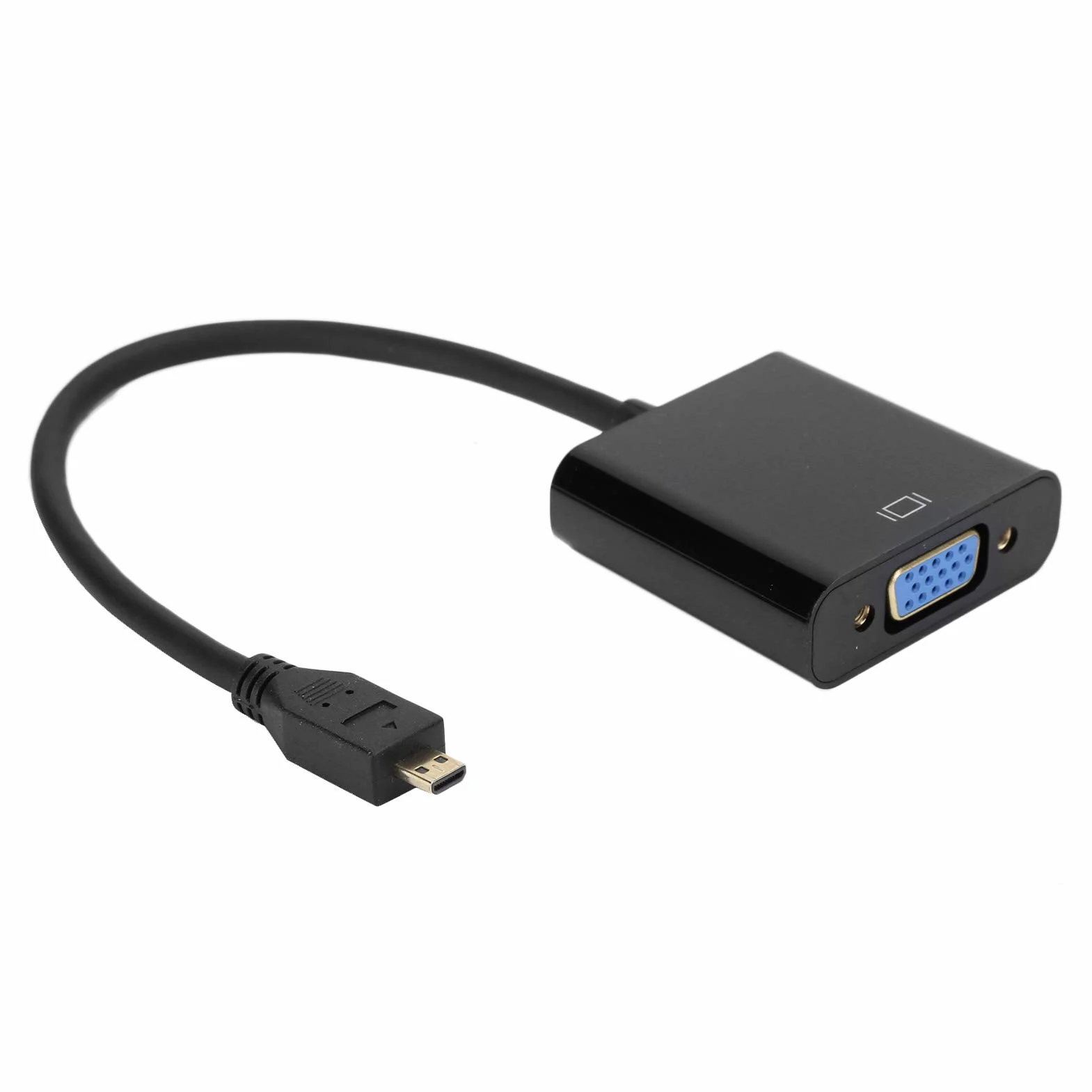 Tbest Adapter Mi na VGA, Raserry Pi Mini na VGA, adapter konwertera wideo Micro HDMI na VGA 1080P do Raserry Pi 4B z funkcją zasilaniaMicro HDMI na VGA