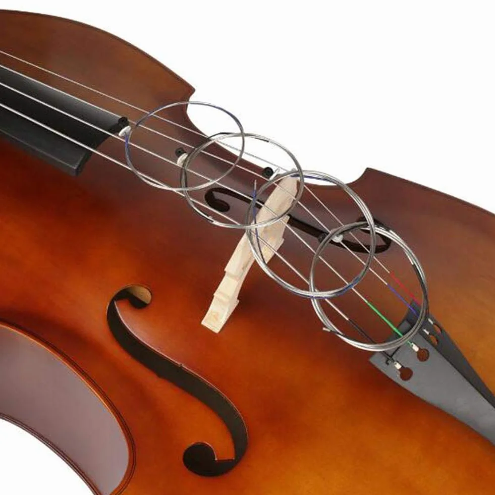 Fafeims struna do kontrabasu, 4 szt. Stalowe struny wiolonczelowe do kontrabasu IRIN Profesjonalne akcesoria do instrumentów muzycznych
