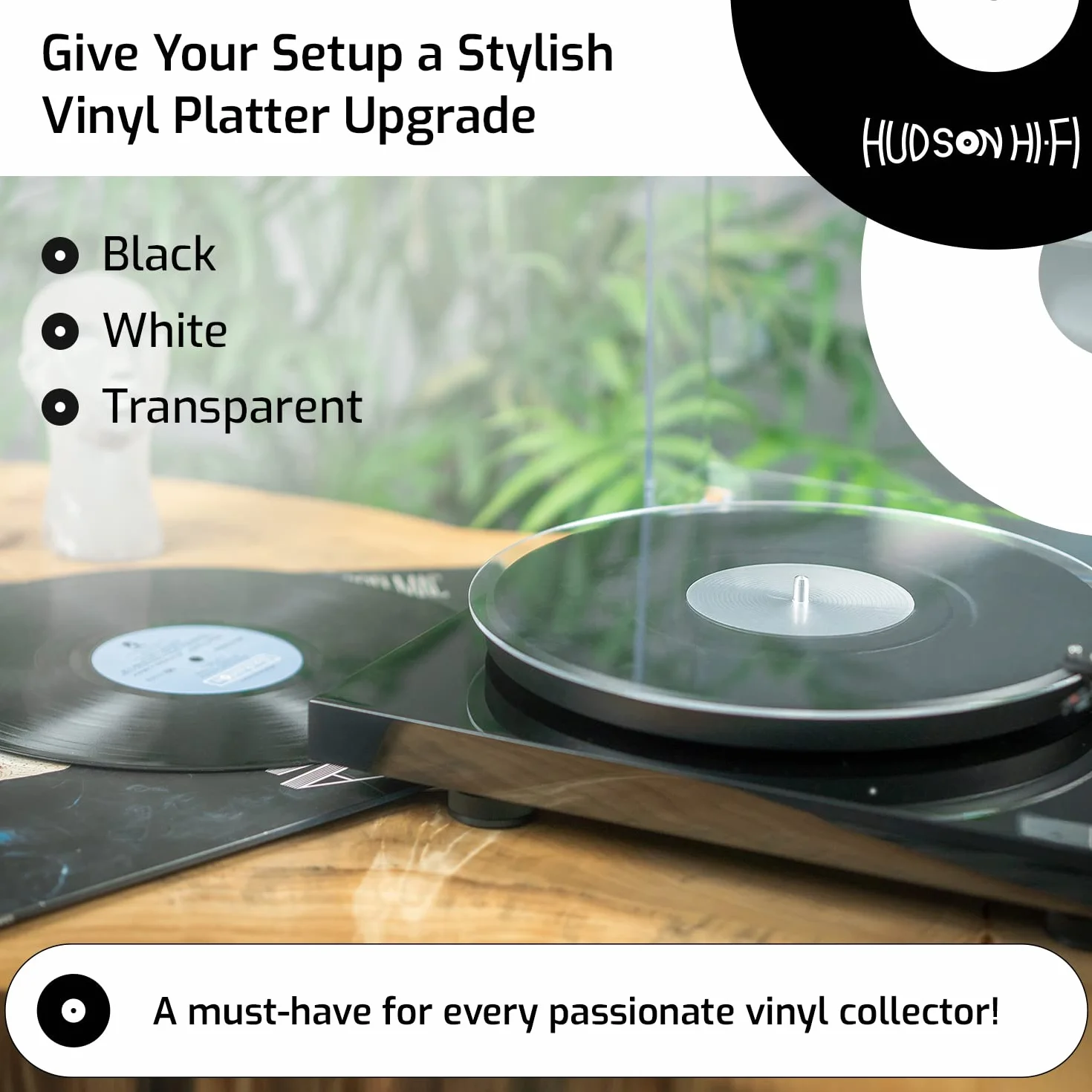 Acrylic Turntable Mat - Transparent - LP Slipmat
