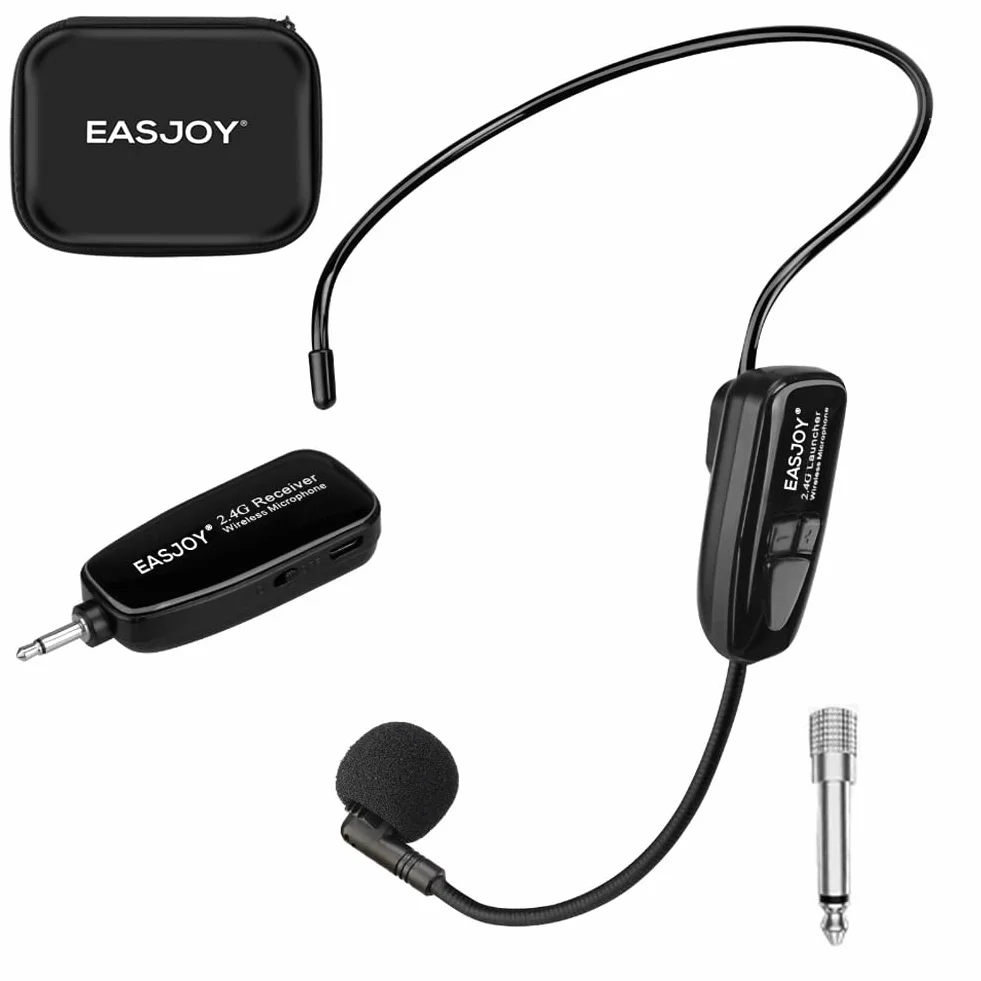 Bezprzewodowy mikrofon, bezprzewodowy mikrofon 2,4 G, bezprzewodowa transmisja 50 m, do przewodnika turystycznego, nauczania, promocji, przemówienia/nauczycieli, sali lekcyjnej