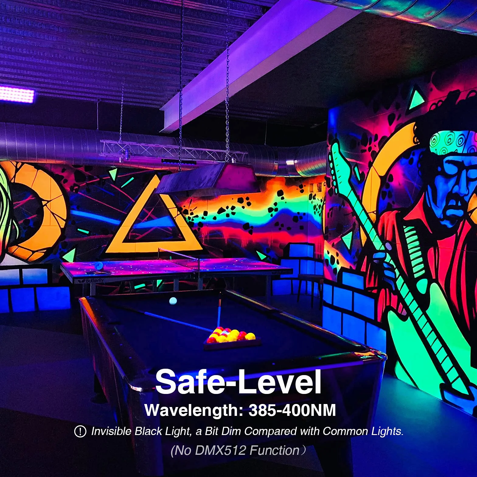 Onforu 96W UV LED Bar, Czarne światło Tube, 96 diod UV-A fioletowa lampa, IP66 wodoodporna zewnętrzna lampa UV oświetlenie na Boże Narodzenie, fluorescencyjny makijaż, farba do ciała, DJ Disco