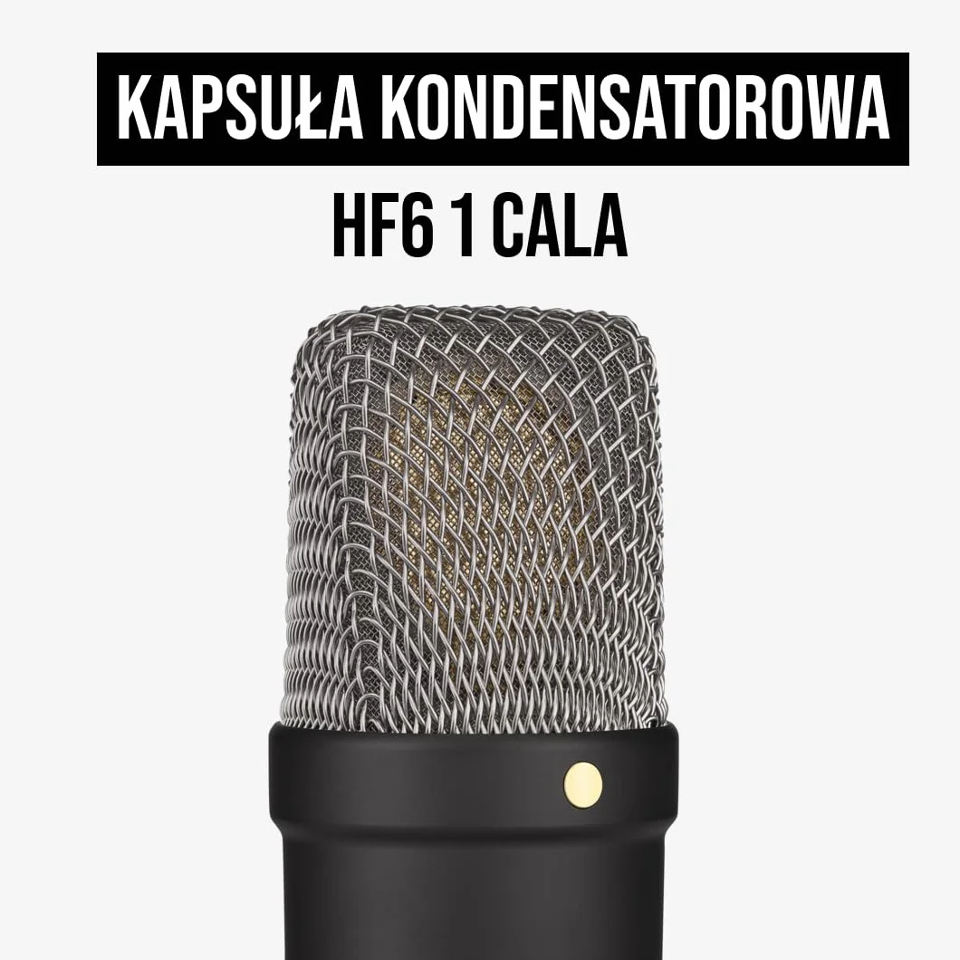 RØDE Nt1 Signature Mikrofon Pojemnościowy, Czarny, ‎5,2 x 5,2 x 18,9 cm