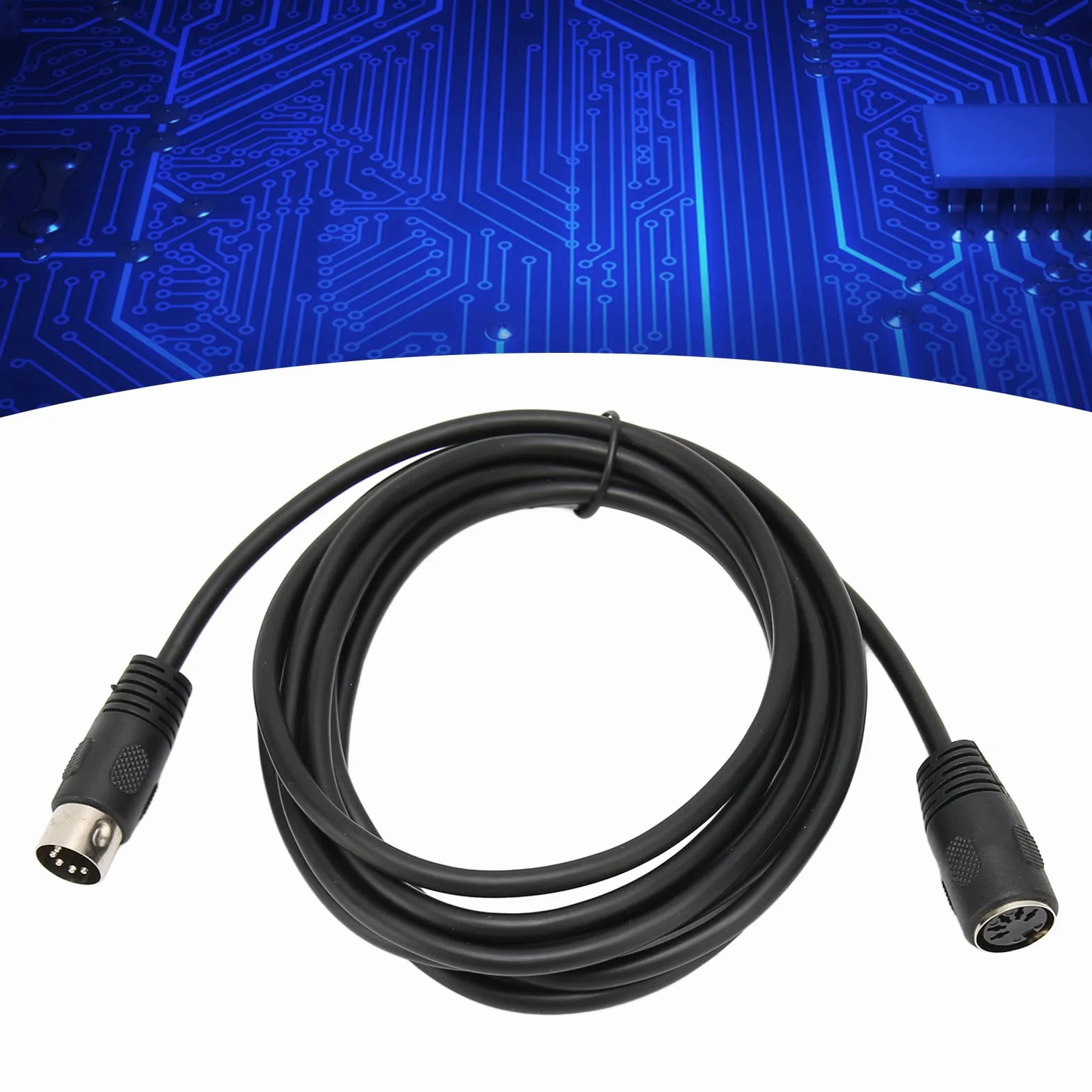 5-Pinowy Przedłużacz MIDI DIN Męski na Żeński, Kabel Adaptera do Klawiatur MIDI i Komputerów