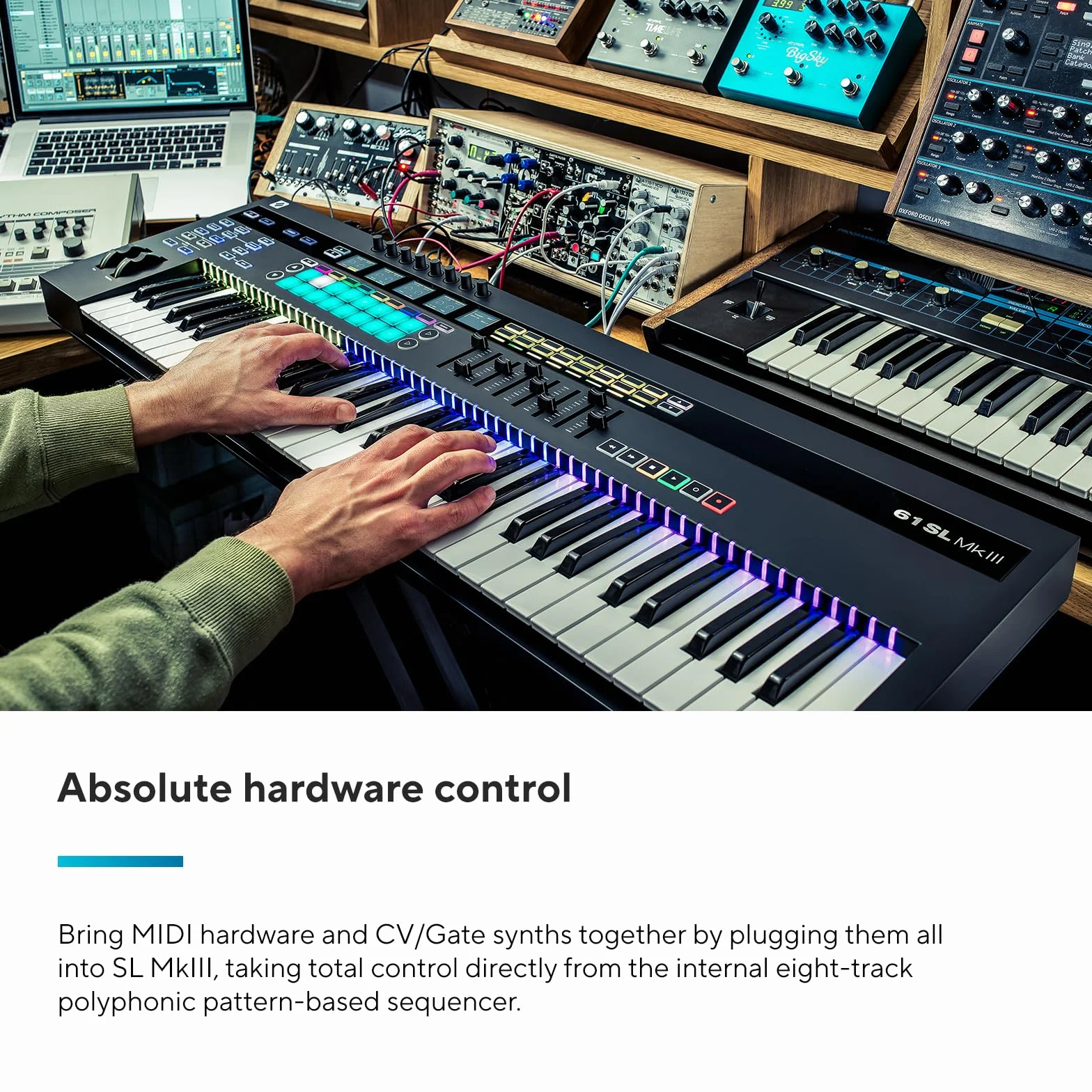 Novation 61Sl Mkiii Klawiatura Kontrolera, Czarny, 61 klawiszy