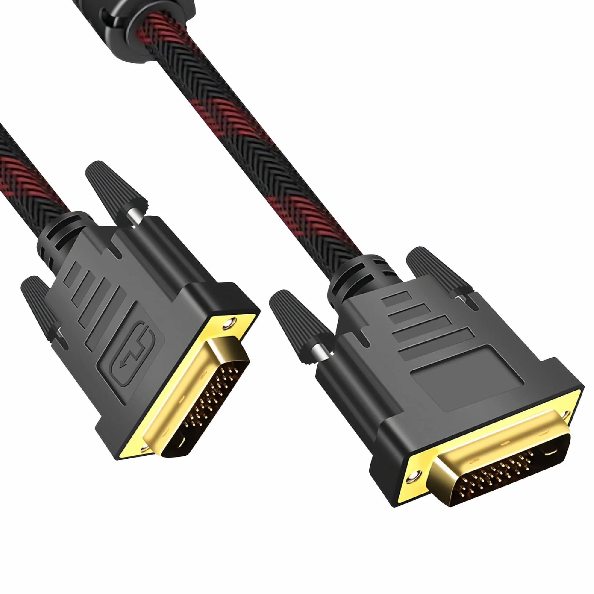 MMOBIEL Adapter Kabla DVI Na DVI - Męski DVI-D Dual Link Na Męski DVI-D Dual Link - Konwerter Kabla Wideo Do Monitora, Komputera, Telewizora, Gier, Projektora - 1080p Full HD 60Hz - Złote Złącze 1,5m