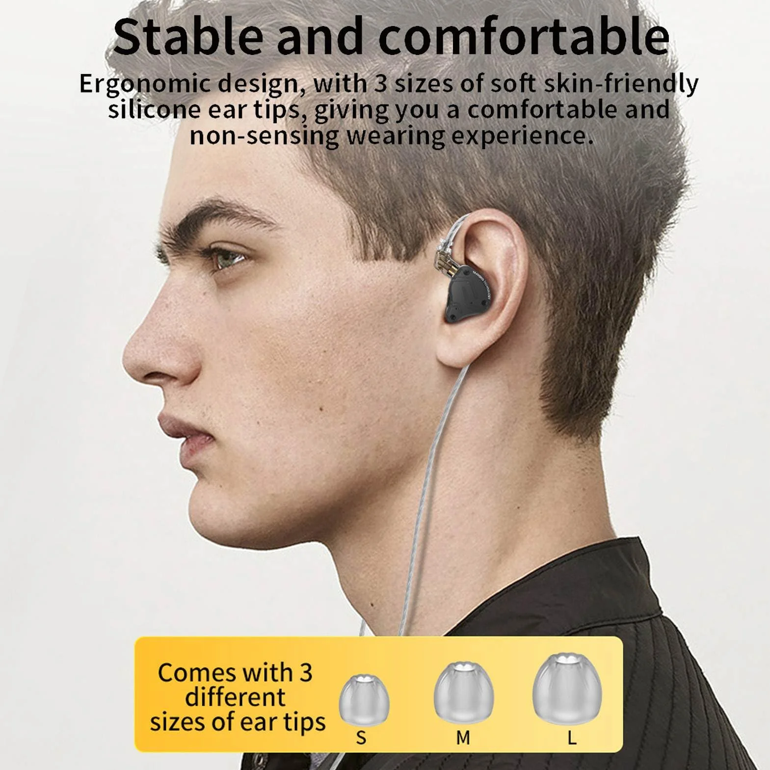 KZ ZS10 PRO X Przewodowe słuchawki douszne z monitorem 1DD 4BA Hybrydowy sterownik HiFi Odpinane, posrebrzane 0,75 mm 2-pinowy kabel Słuchawki do telefonu Tablet komputerowy