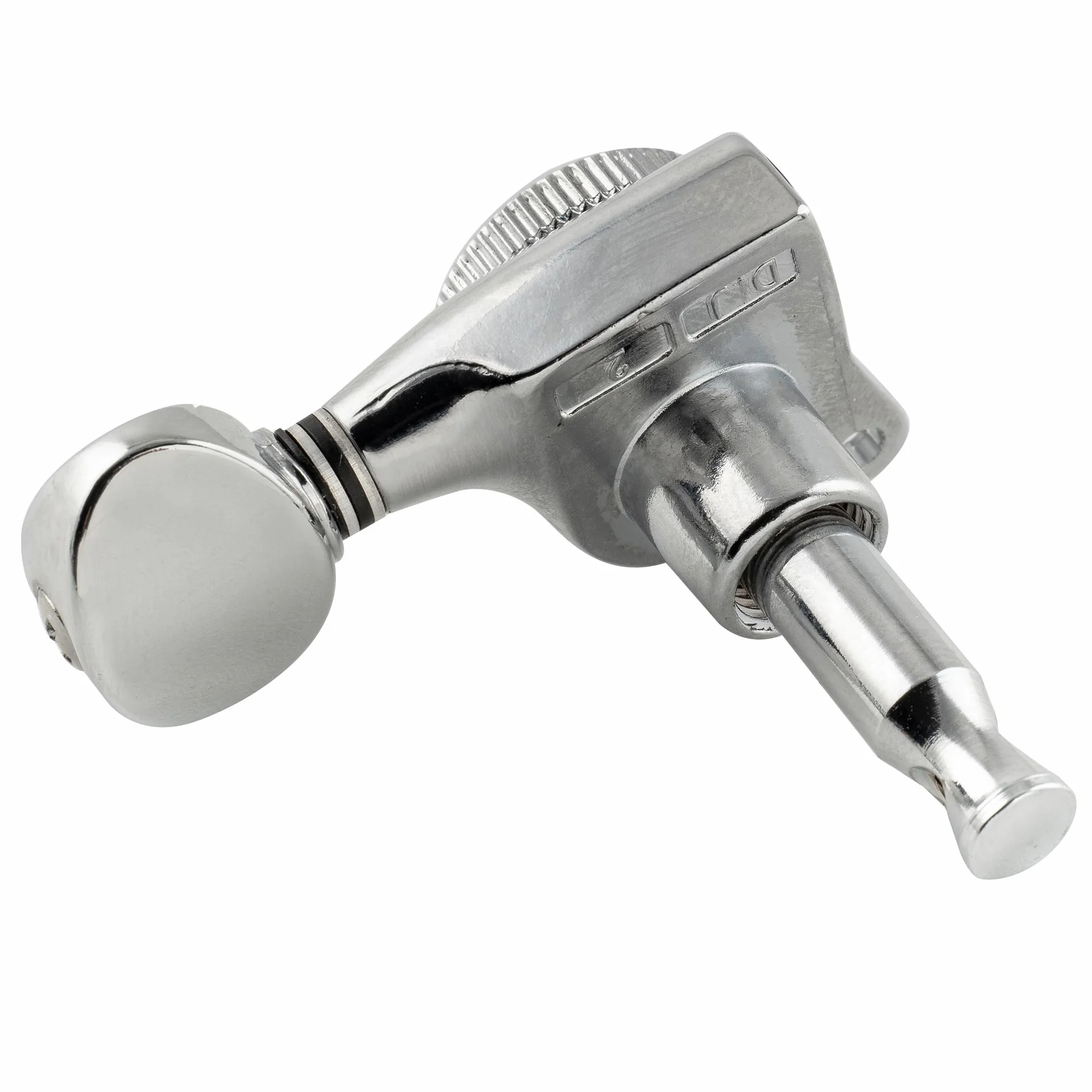 Musiclily Pro 6 w linii Tunery Blokujące Gitarowe Klucze Blokowane Locking Tuners Kołki Strojenia do Gitary Elektrycznej Strat Tele, Chrom Pokrętła Vintage Owalny