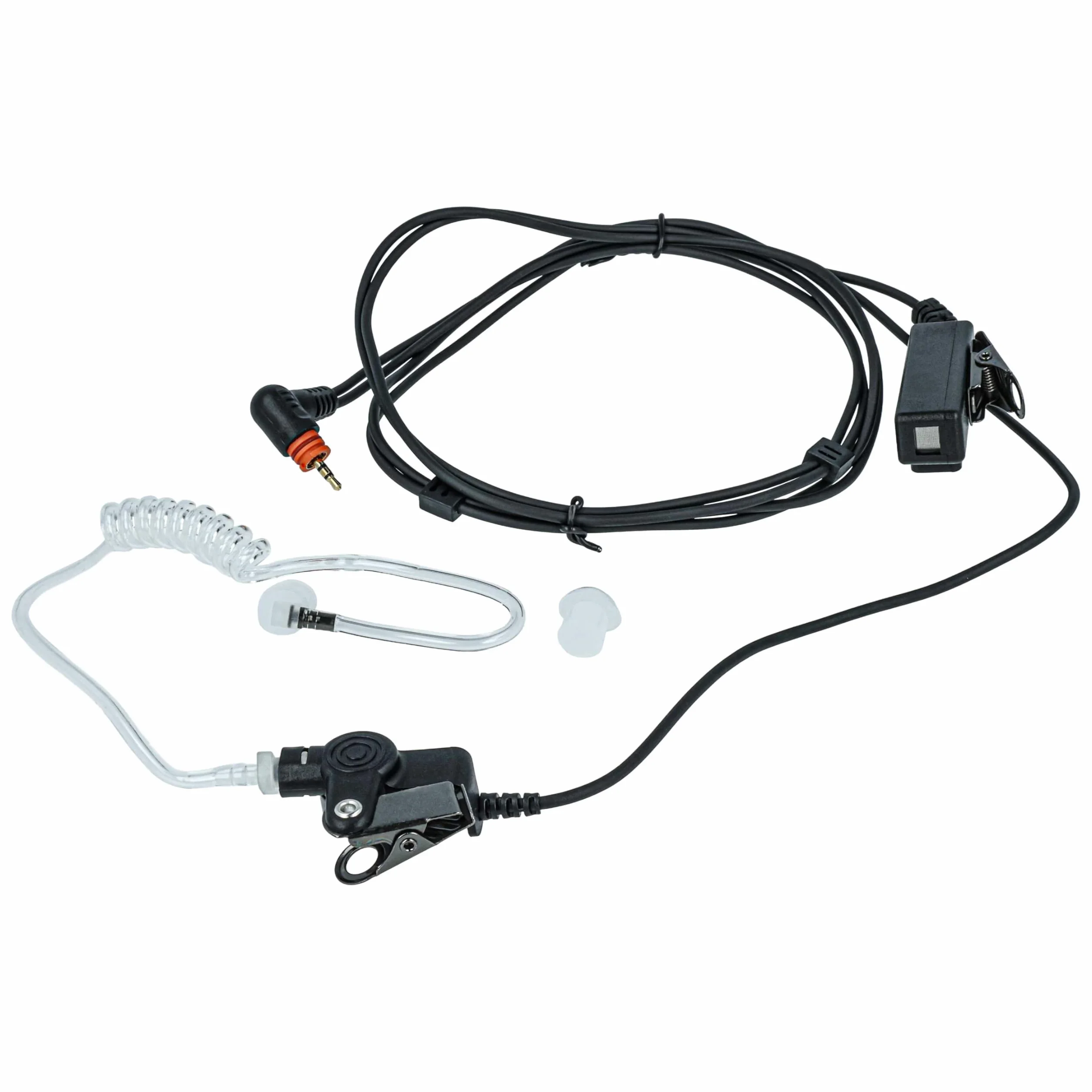 vhbw Zestaw słuchawkowy kompatybilny z Motorola SL7550, SL1K, SL4010, SL1600, SL4000, SL7500, SL1M krótkofalówka - przezroczysty, czarny