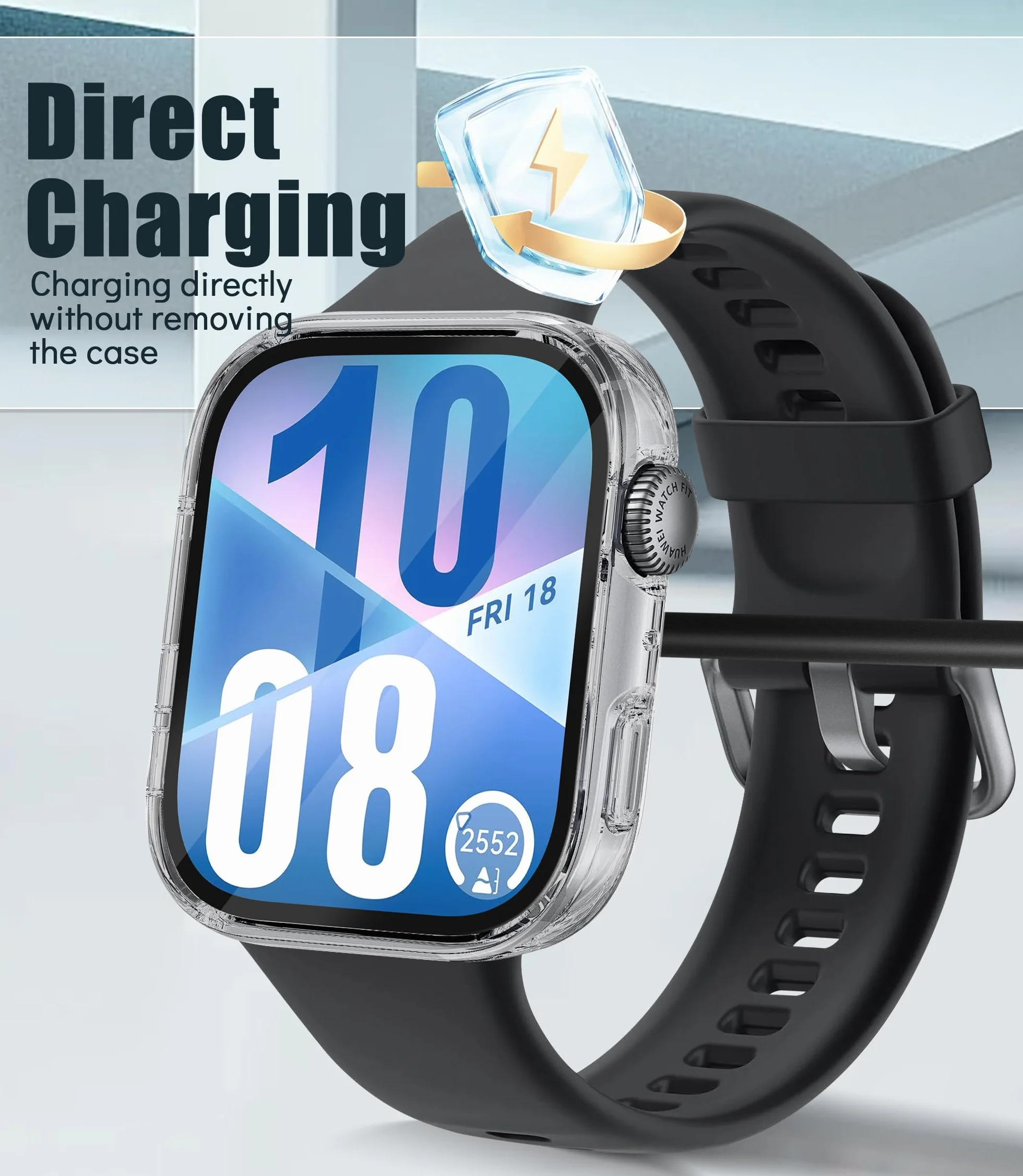 2 sztuki etui do Huawei Watch Fit 4 etui ochronne z ochroną wyświetlacza, twardy PC 360°, ochrona przed zadrapaniami, kurzem, ultracienkie etui ochronne do Huawei Watch Fit 4