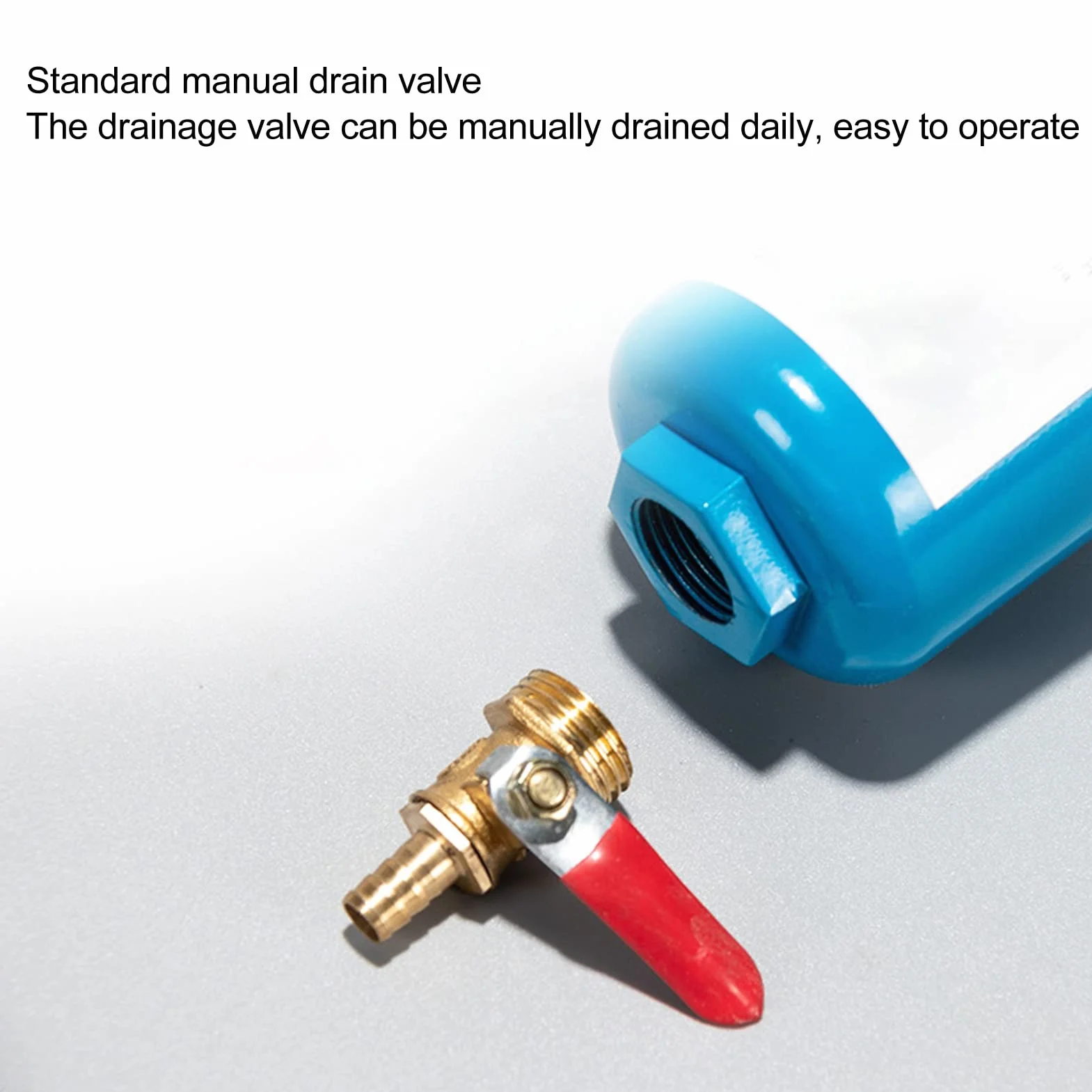 Sprężona Suszarka Filtr Powietrza Clear Thread Zbiornik Magazynowy Sprężarka Filtr Powietrza Akcesoria do Sprężarek Powietrza z pogrubioną obudową (Klasa Q 015 (DN20 3/4 cala) Odpylanie)