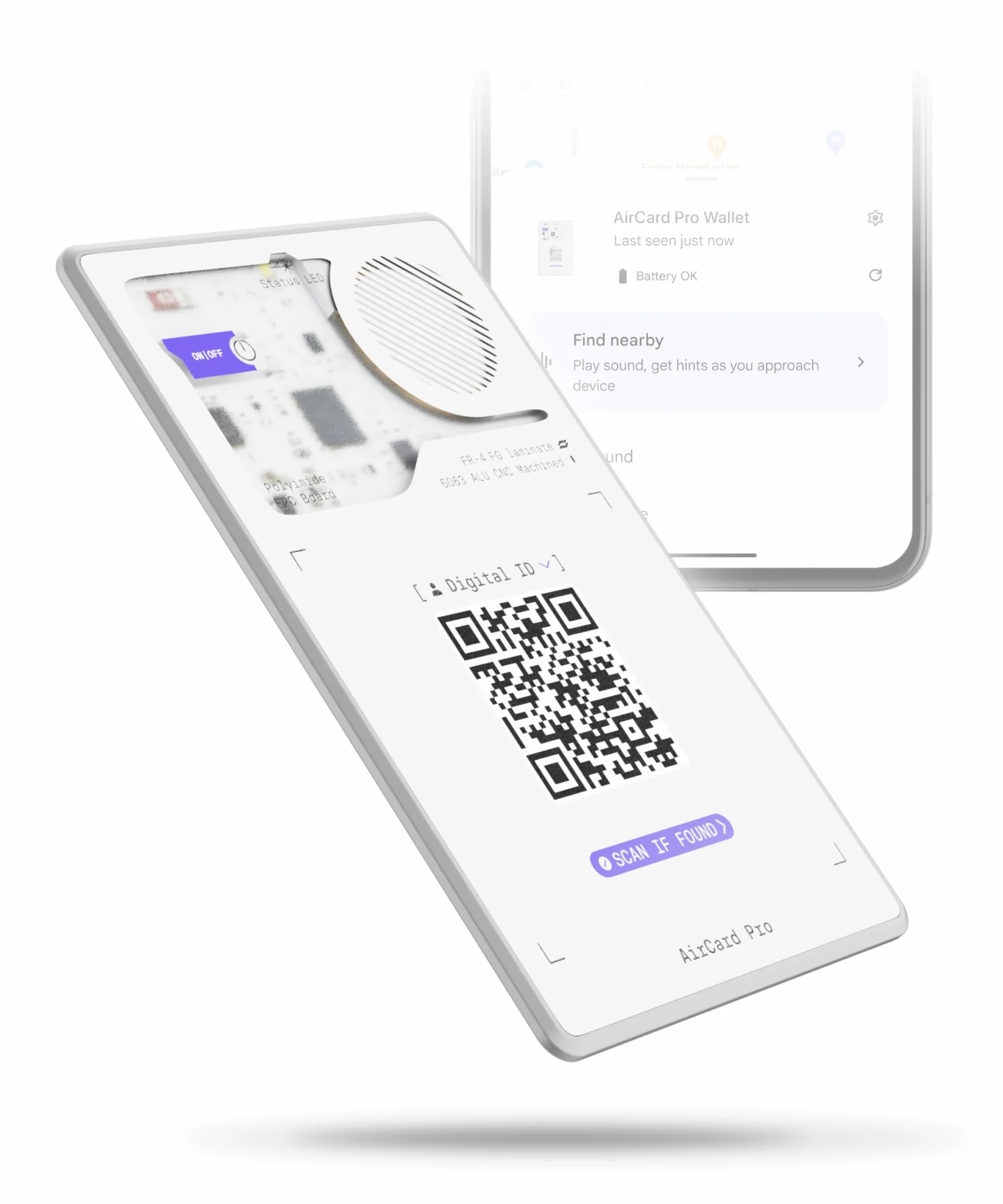 Rolling Square AirCard Pro – lokalizator Bluetooth kompatybilny tylko z systemem Android Google Find Hub – bezprzewodowy tracker ładowania z cyfrowym identyfikatorem, portfel i paszport wyszukiwarka