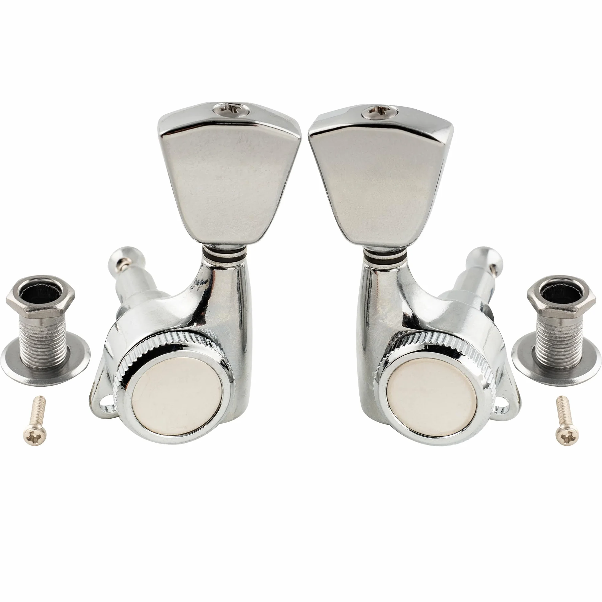 Musiclily Pro 3L3R Blokujące Klucze Gitarowe Locking Tuners do Gitary Elektrycznej Akustycznej LP SG, Chrom
