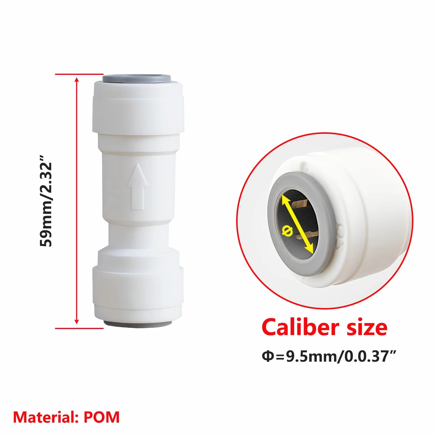 Qrity 3/8" Zawór zwrotny