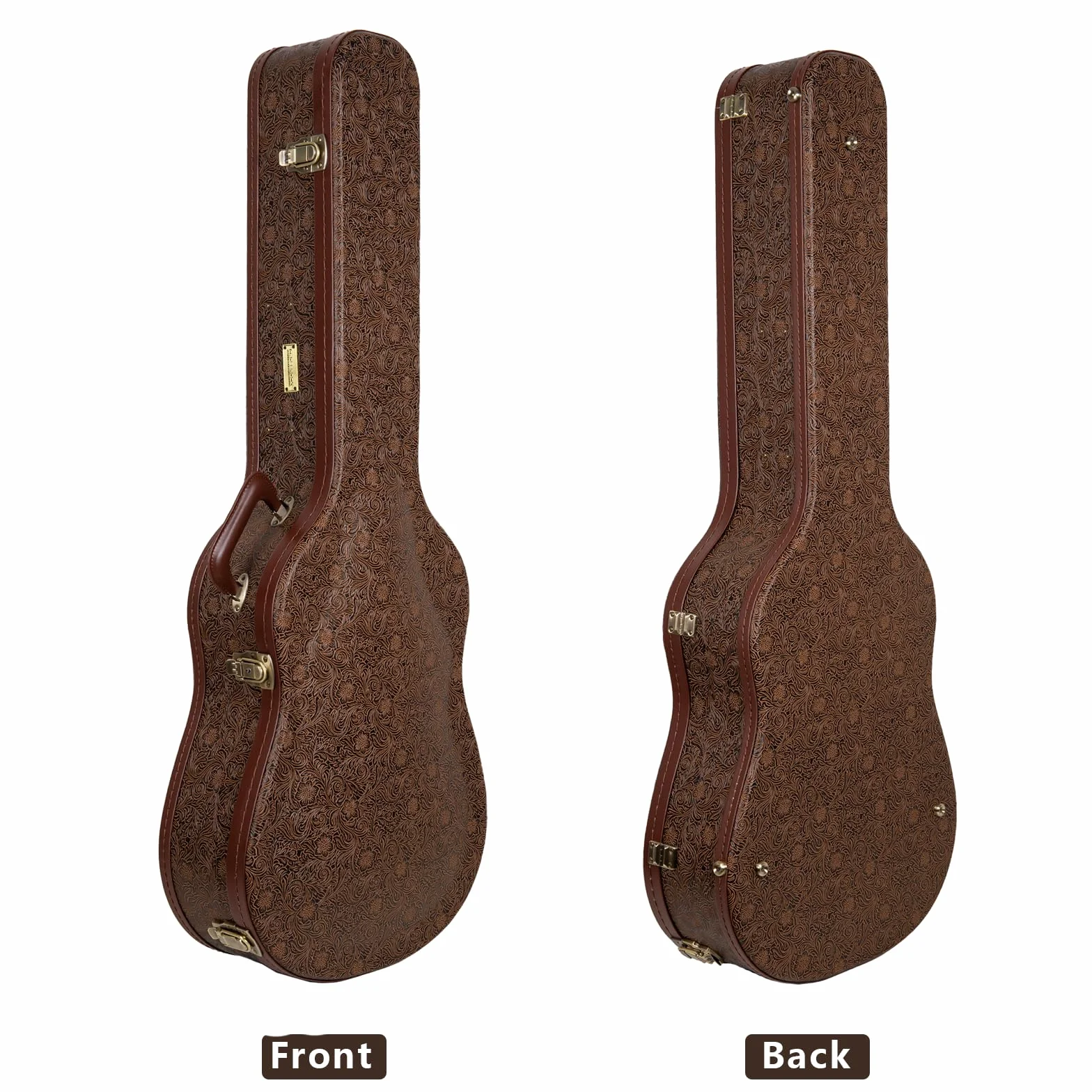 Crossrock Designer Seria Uniwersalna Drewniana Obudowa Do Gitar Gibson Acoustic J45 Martin Dreadnought Blossom Brown